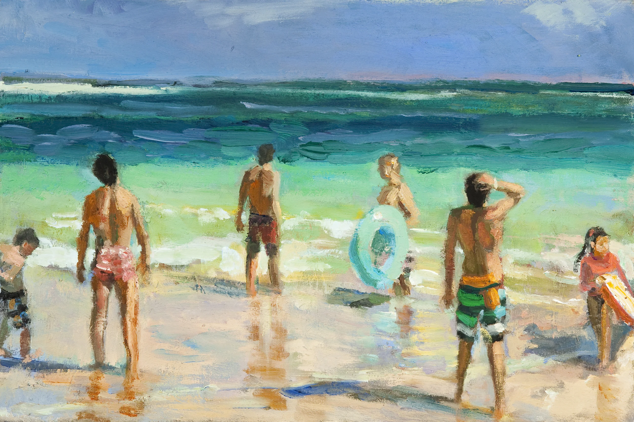 Bathers Looking Up