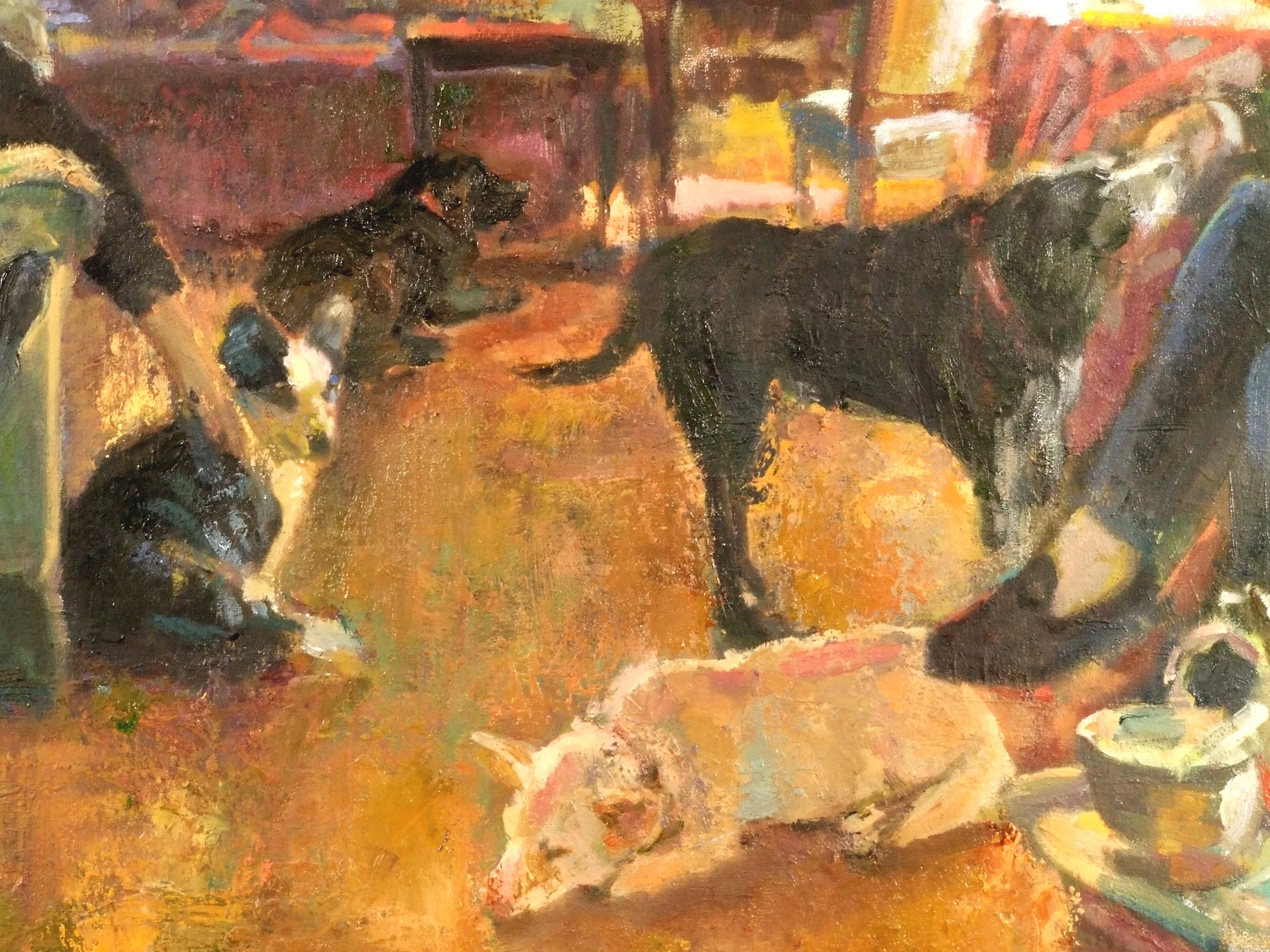 detail of "Couple in their Drawing Room"