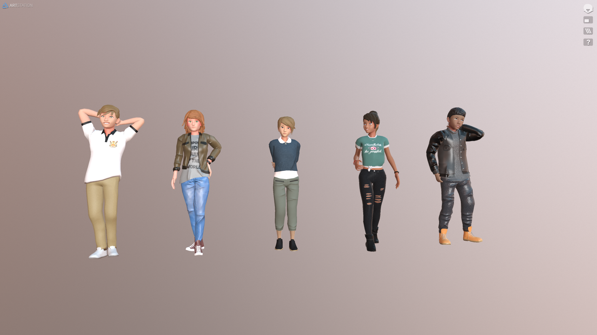 left to right: levi,tensley,emma,harley,nick