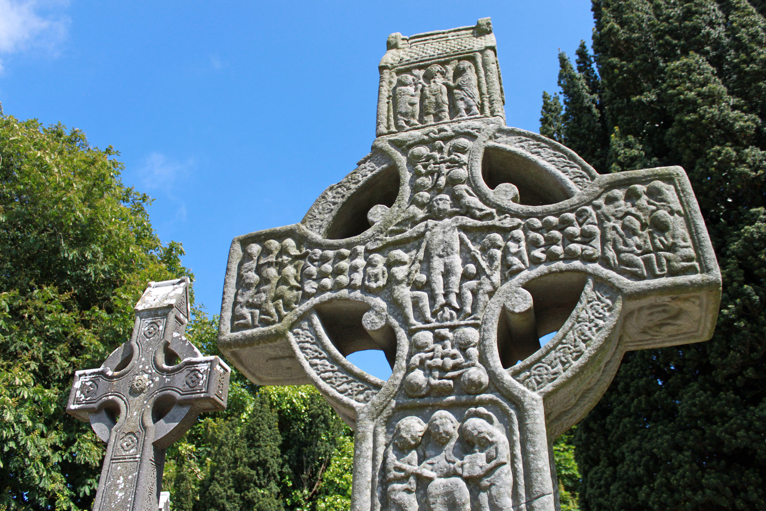 Garden Memorial Rock Celtic Irish Religious Cross Cemetery Grave Statue 22 Inch 