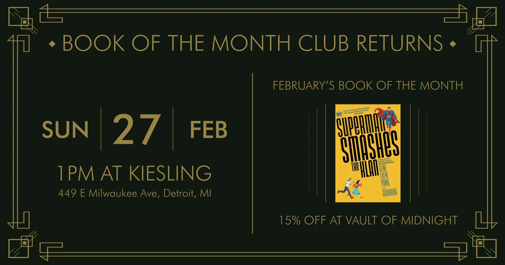 BOTM CLUB: FEBRUARY- SUPERMAN SMASHES THE KLAN