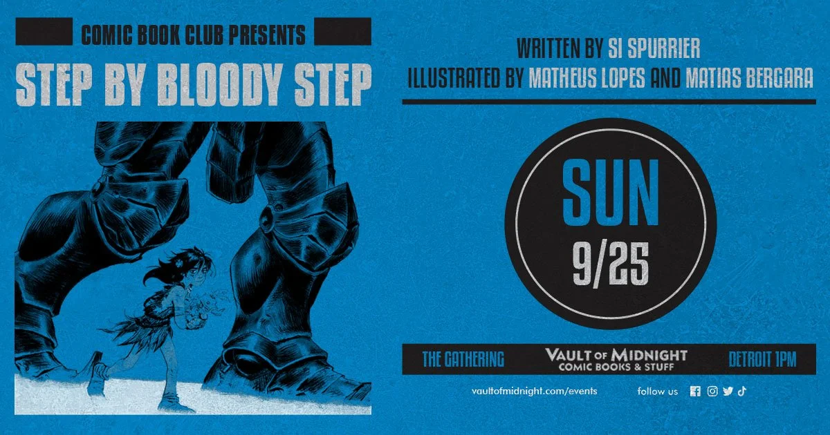 COMIC BOOK CLUB- STEP BY BLOODY STEP
