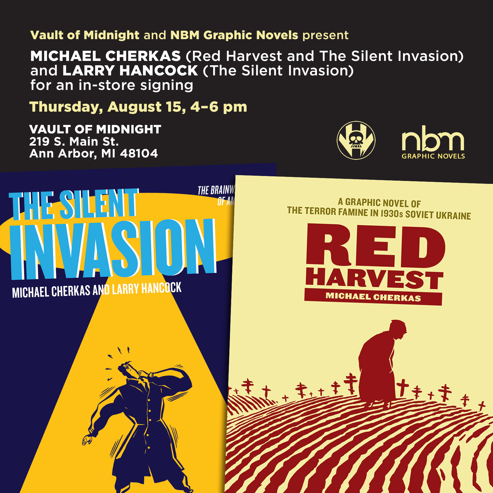 SIGNING EVENT WITH MICHAEL CHERKAS AND LARRY HANCOCK