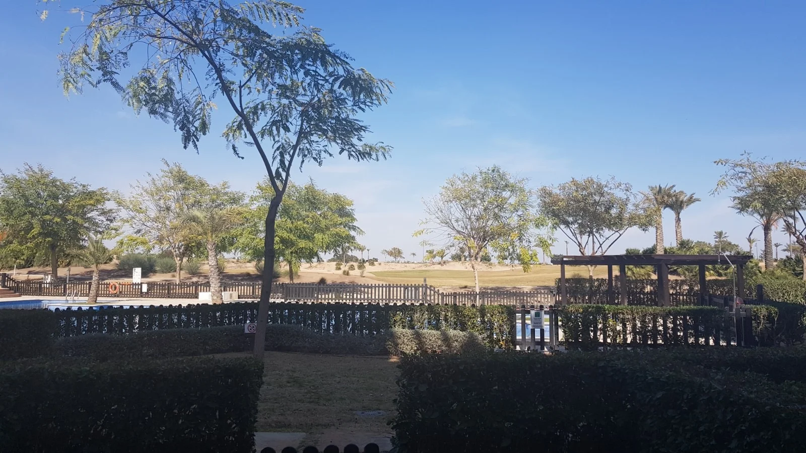 Outlook to pool and golf course