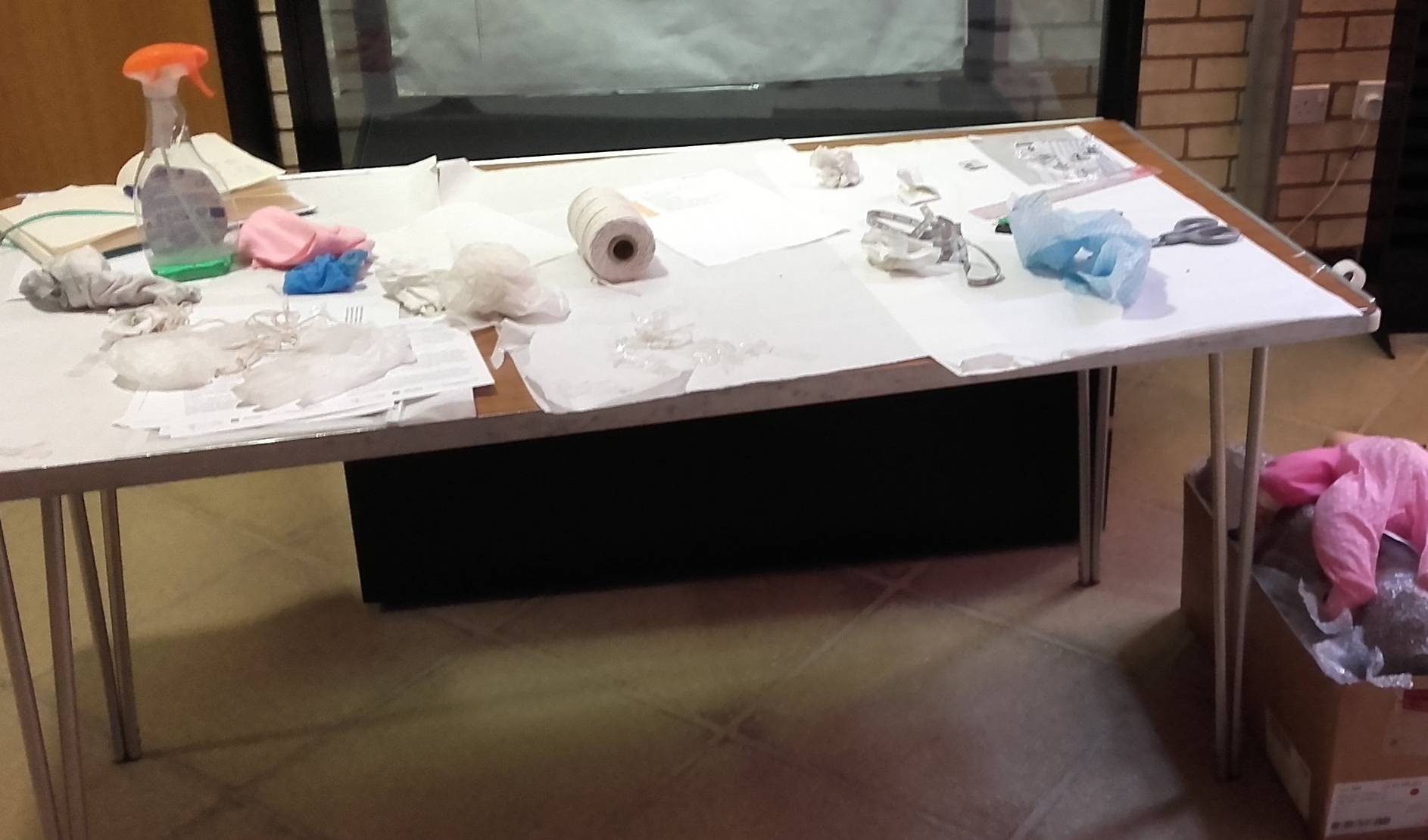 Before installing new exhibition