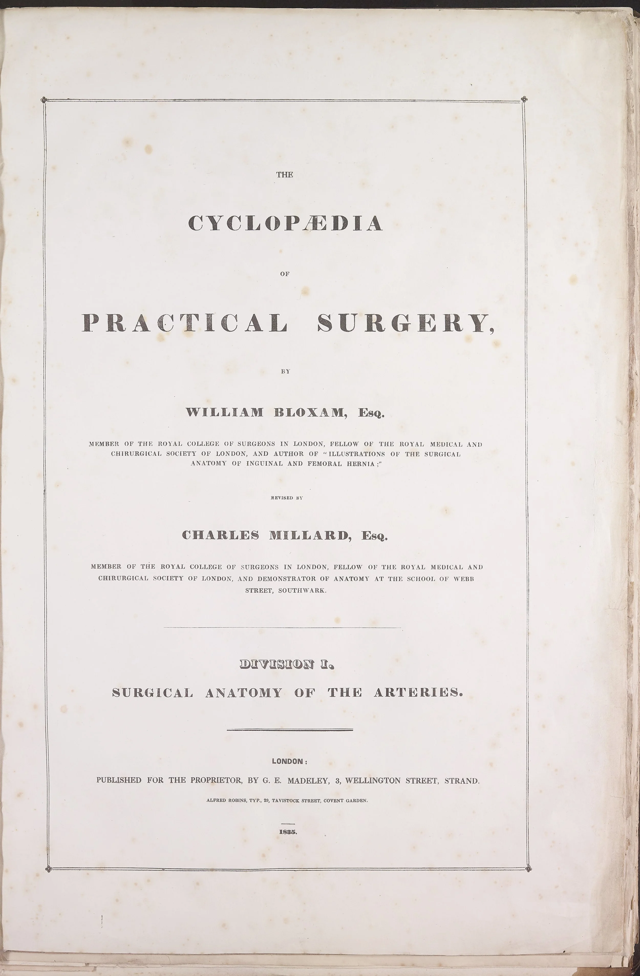 The Cyclopaedia of Practical Surgery by William Bloxam
