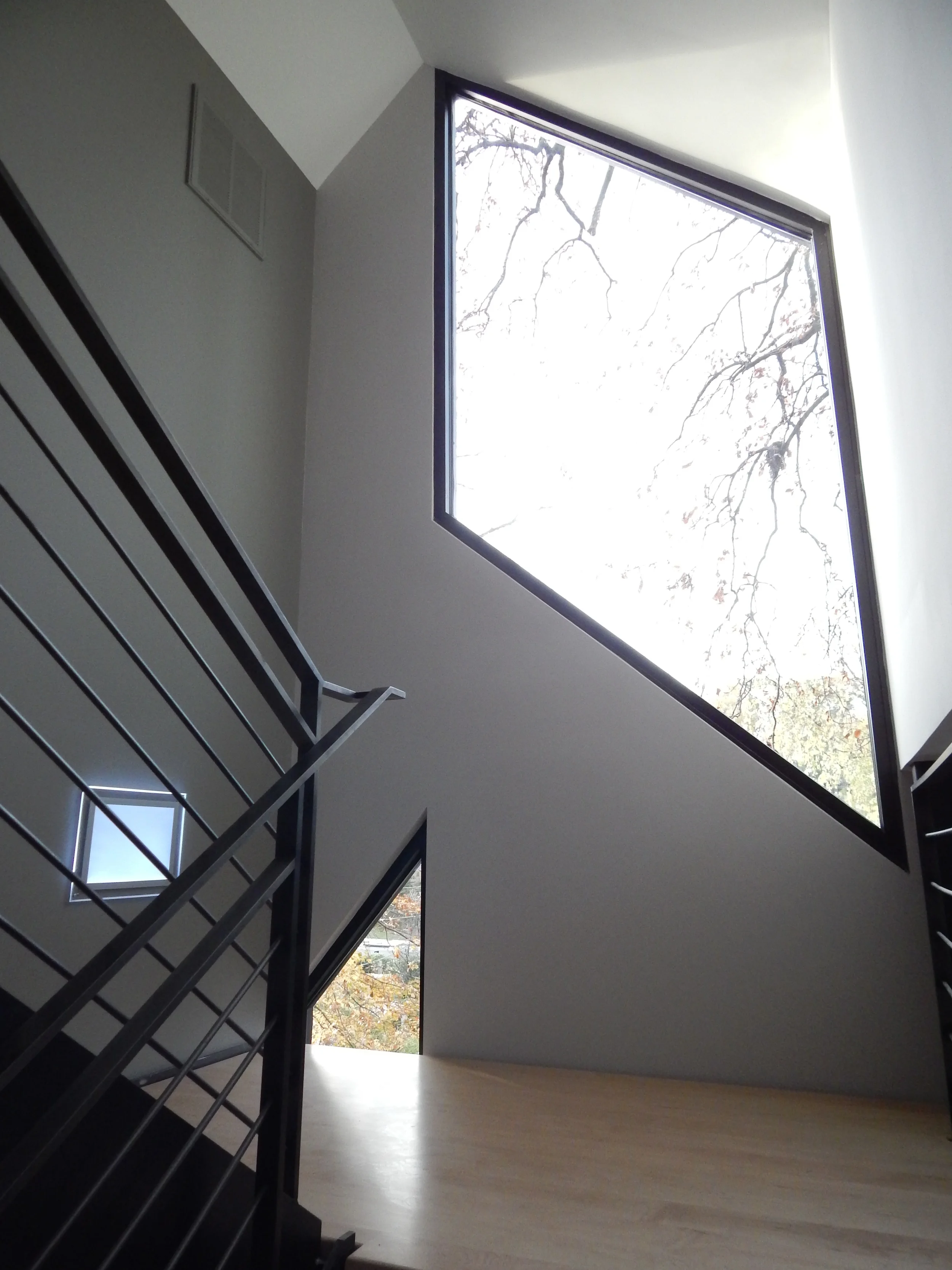 NEW  WINDOWS AT THE STAIR LANDING 