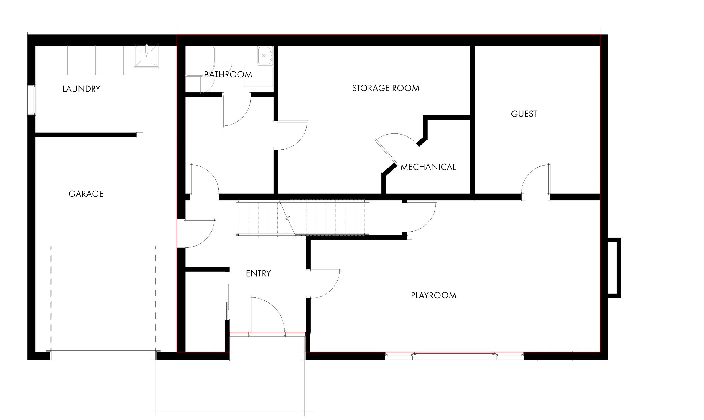 BASEMENT PLAN EXISTING 