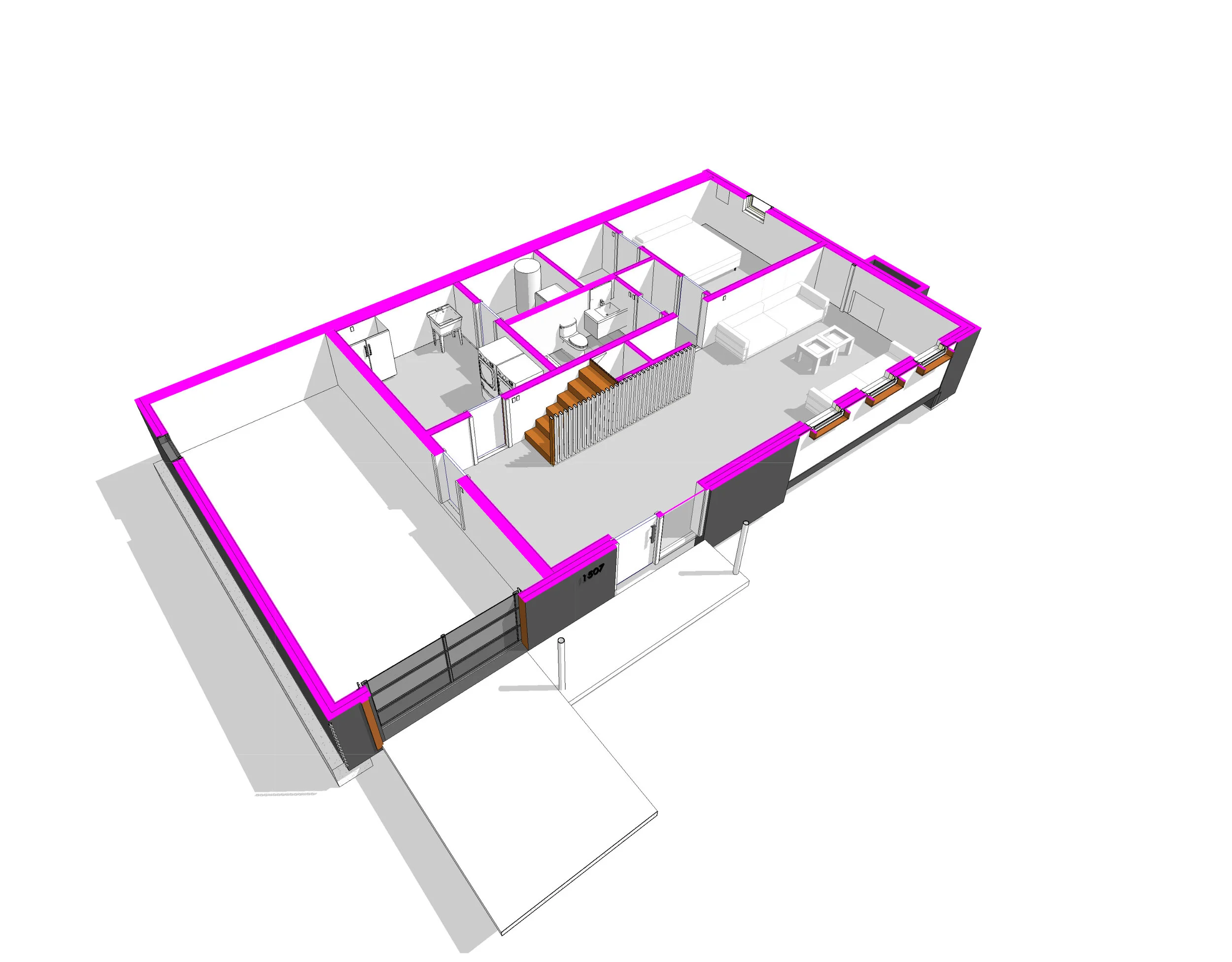 AXONOMETRIC SECTION BASEMENT 