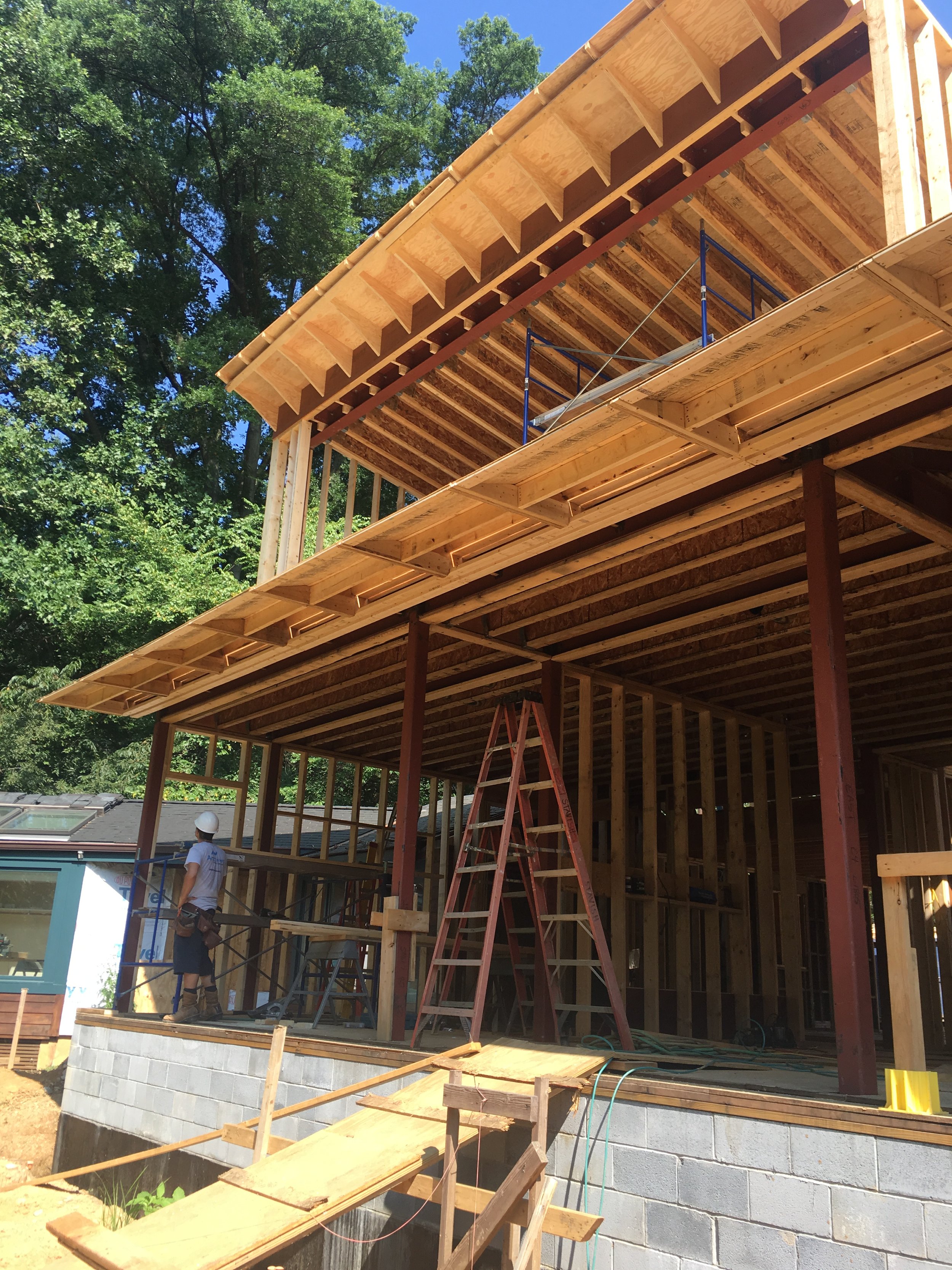 REAR FRAMING OF ADDITION