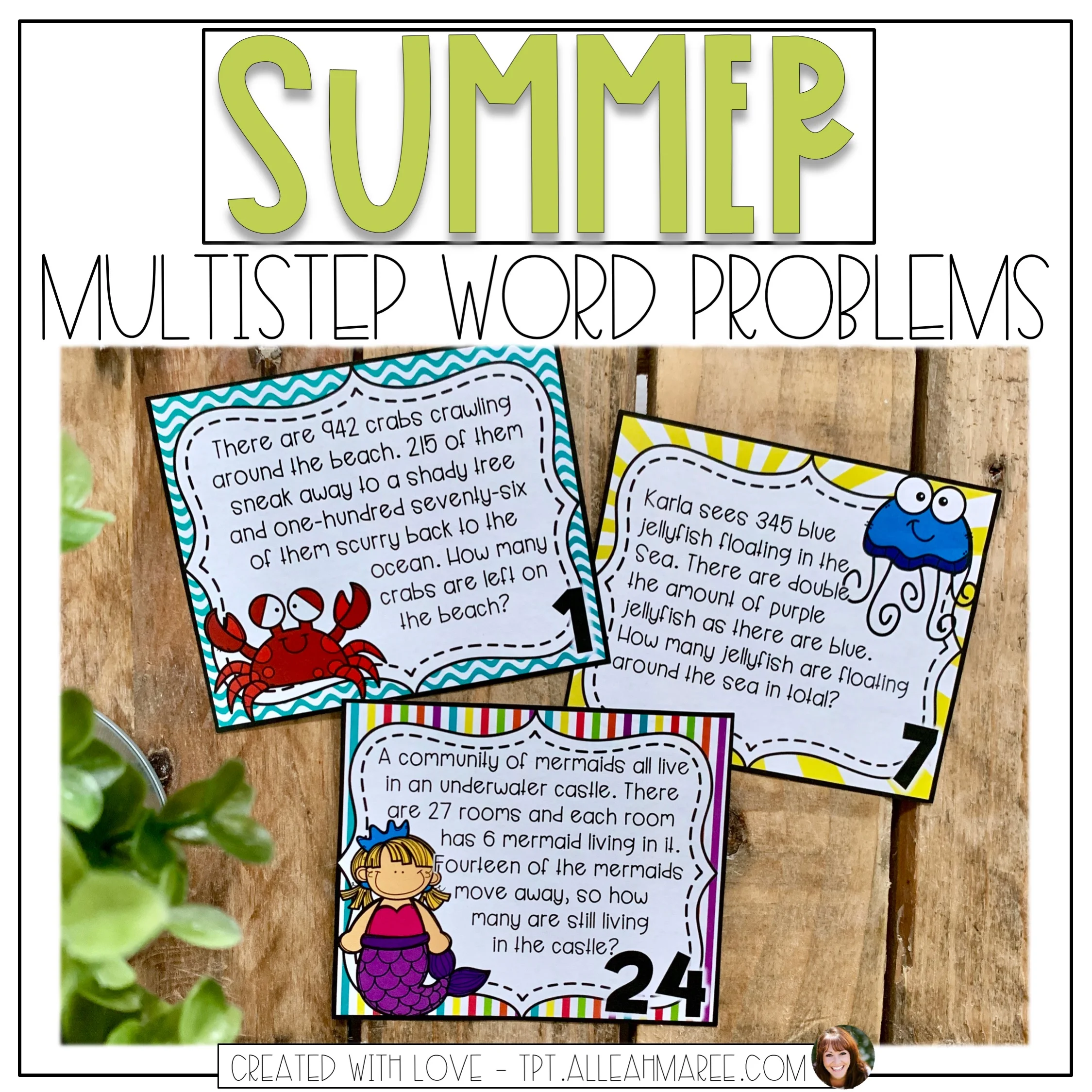 Multistep Word Problems {SUMMER}