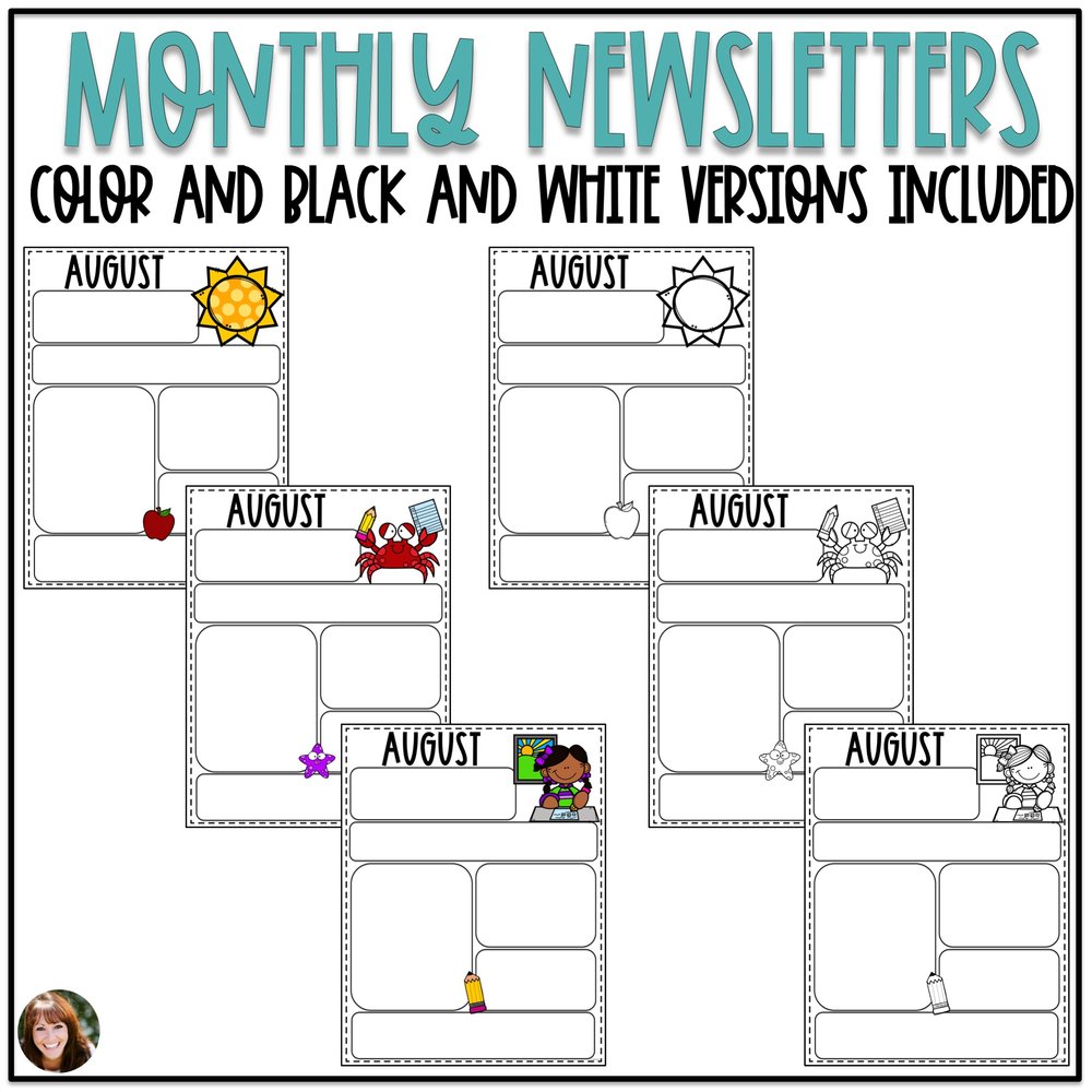 Newsletter Templates Editable Monthly — Alleah Maree Inside Monthly Newsletter Template