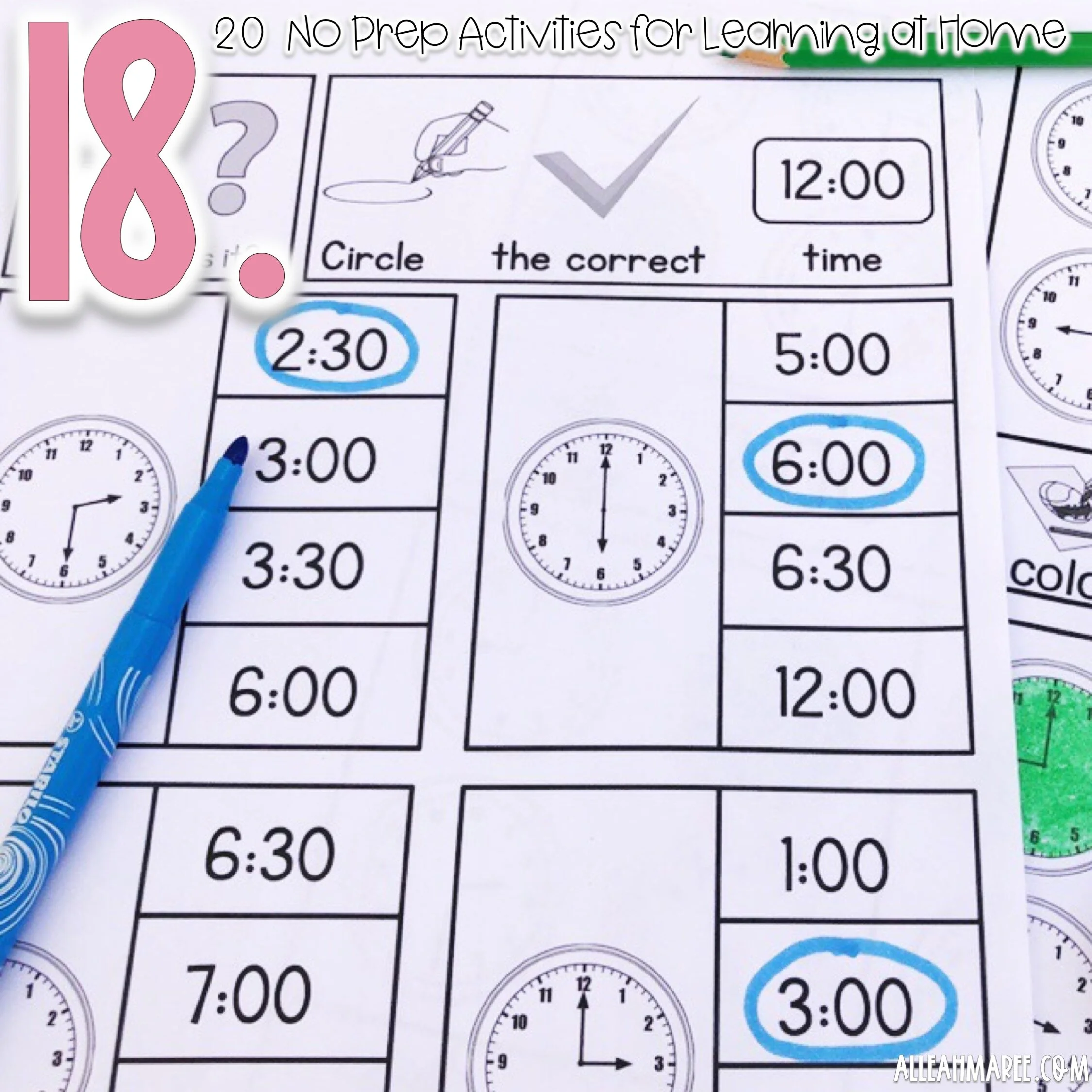 Time Telling Worksheets