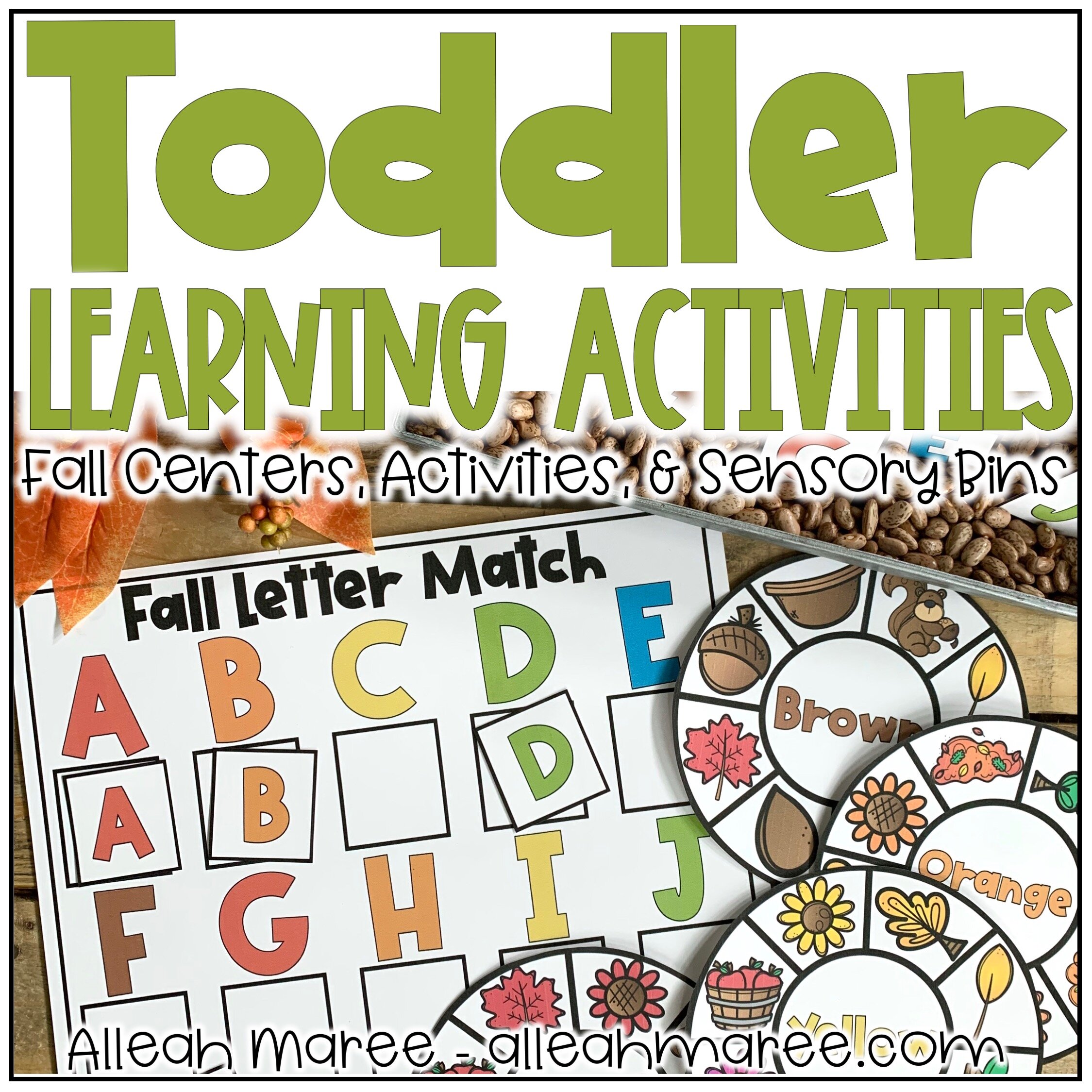 Toddler Learning Activities: Fall Centers and Sensory Bins