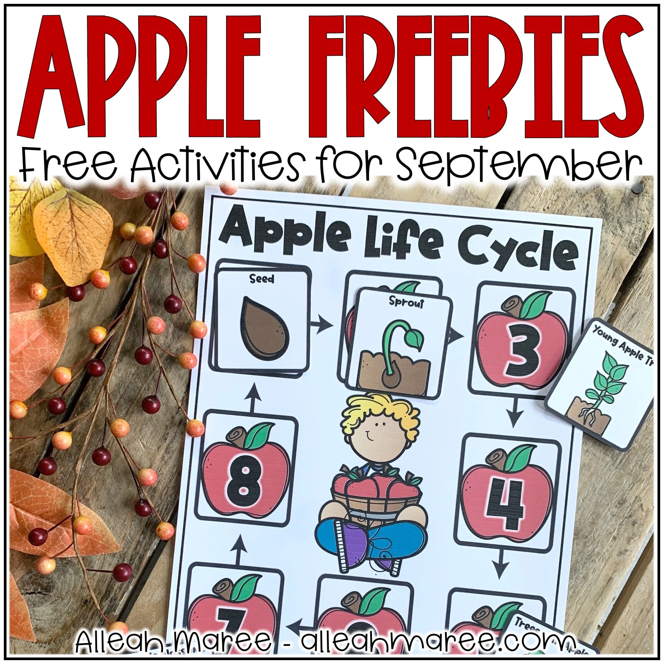 Apple Activities - September Freebies