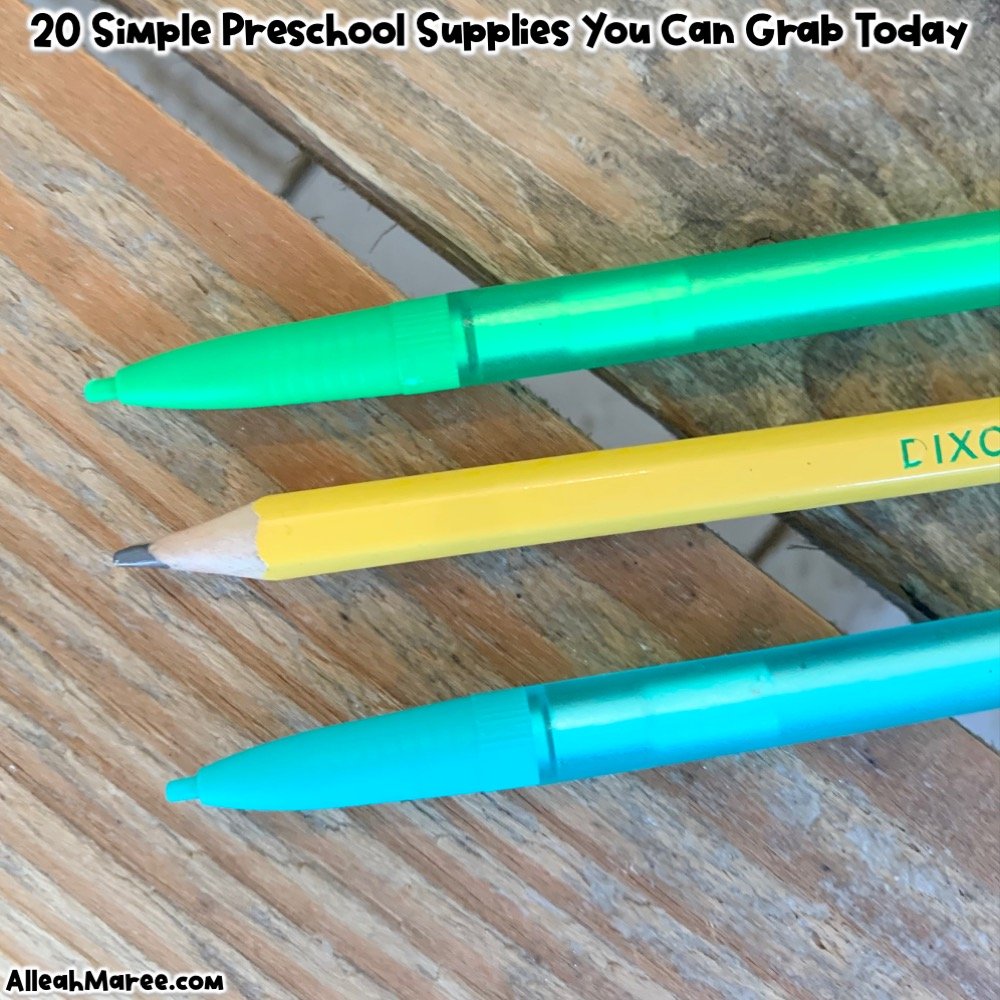 20 Preschool Supplies