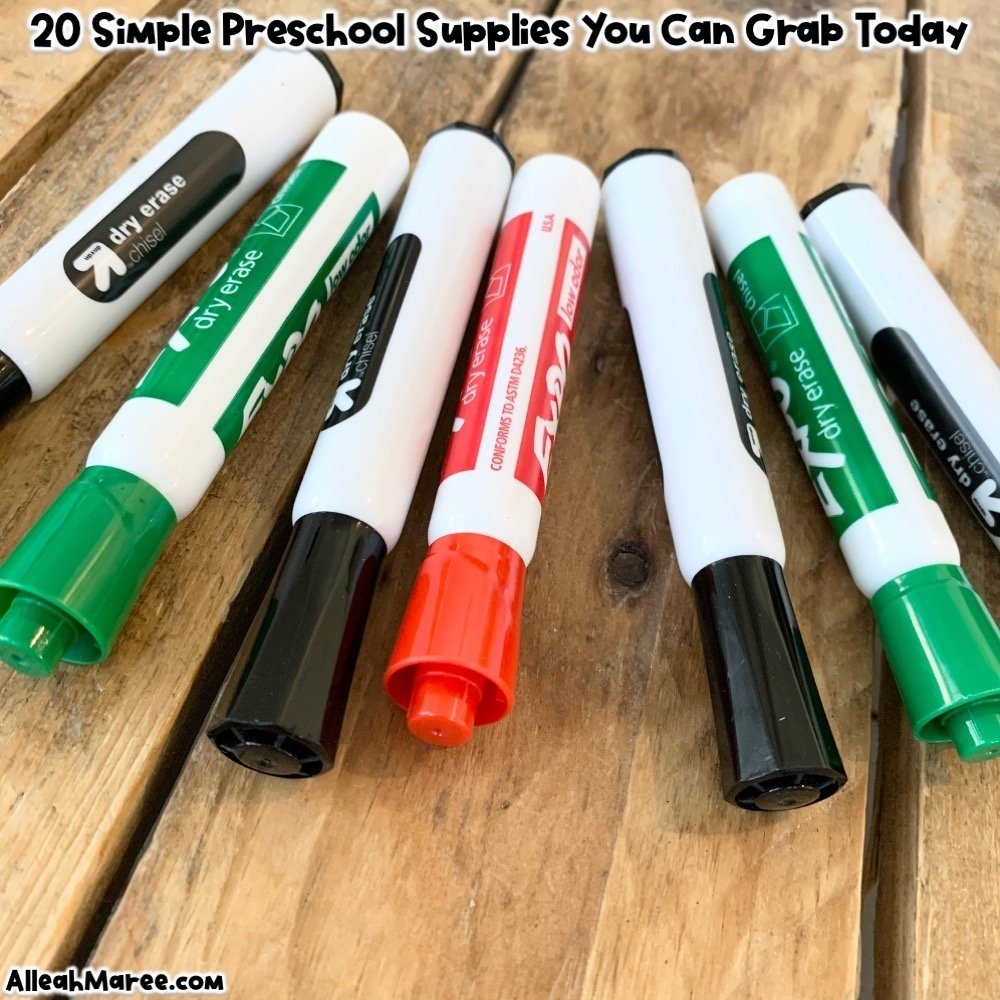 20 Preschool Supplies