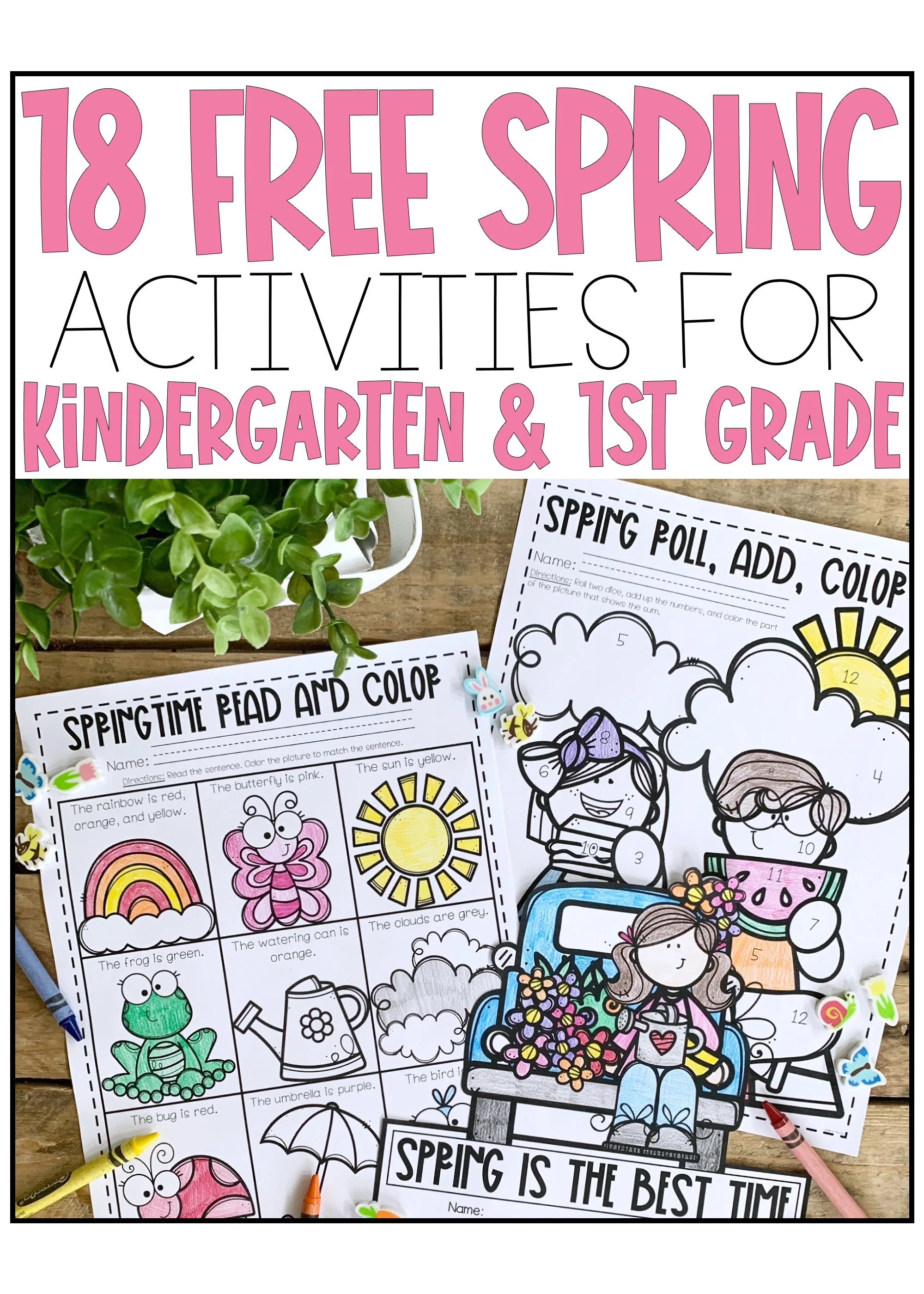 18 Spring Free Activities for Kindergarten and First Grade