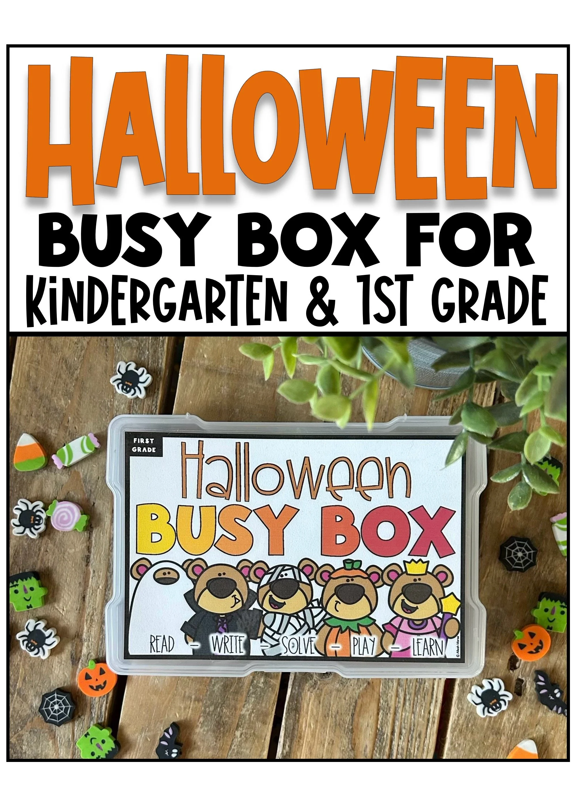 Halloween Busy Box Activities for Kindergarten and First Grade