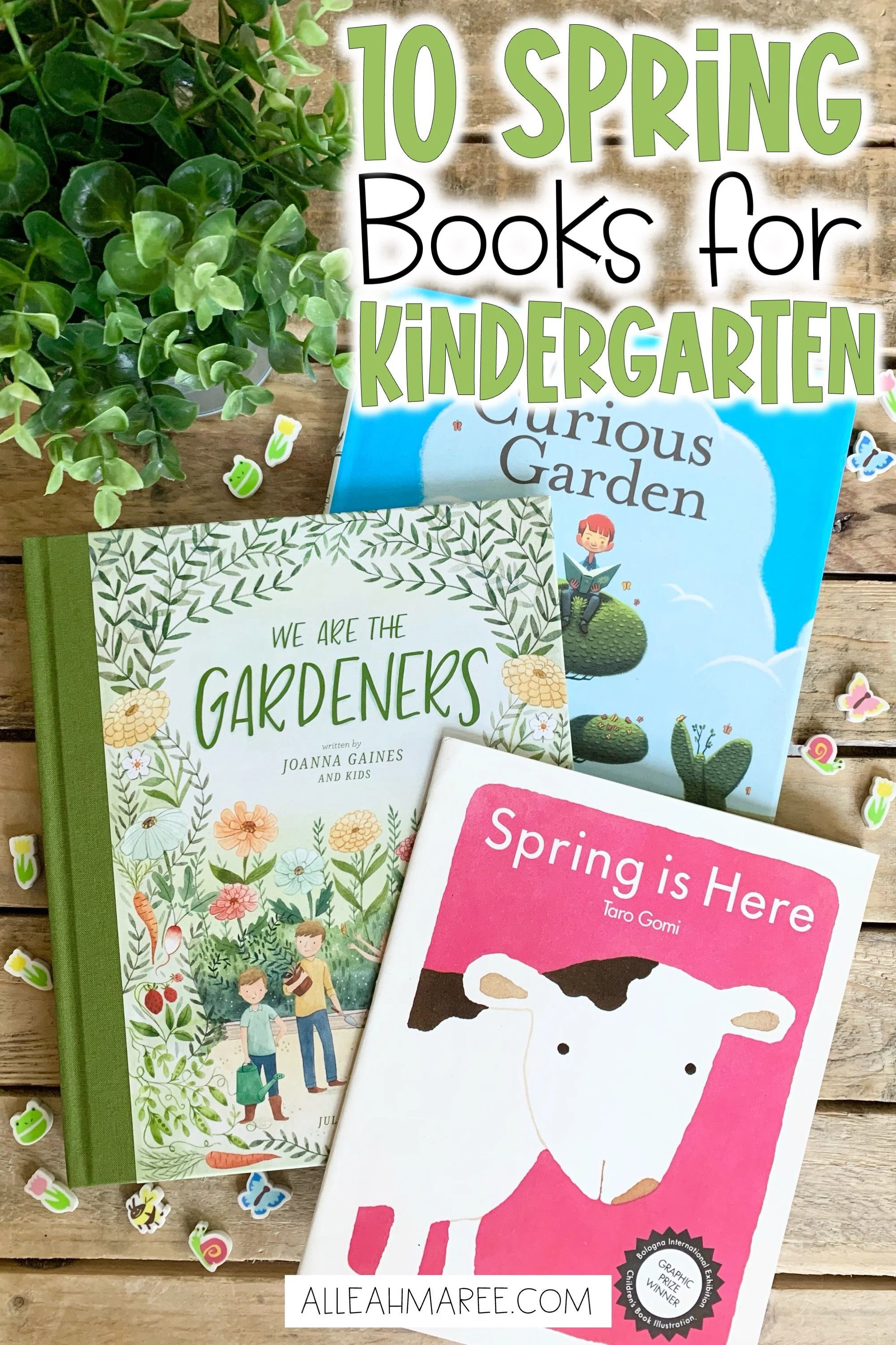 Looking for some spring books for kids These ones are perfect for preschool, kindergarten, and first grade students! Click the pin to check out the book titles, along with some ideas for fun related activities.
