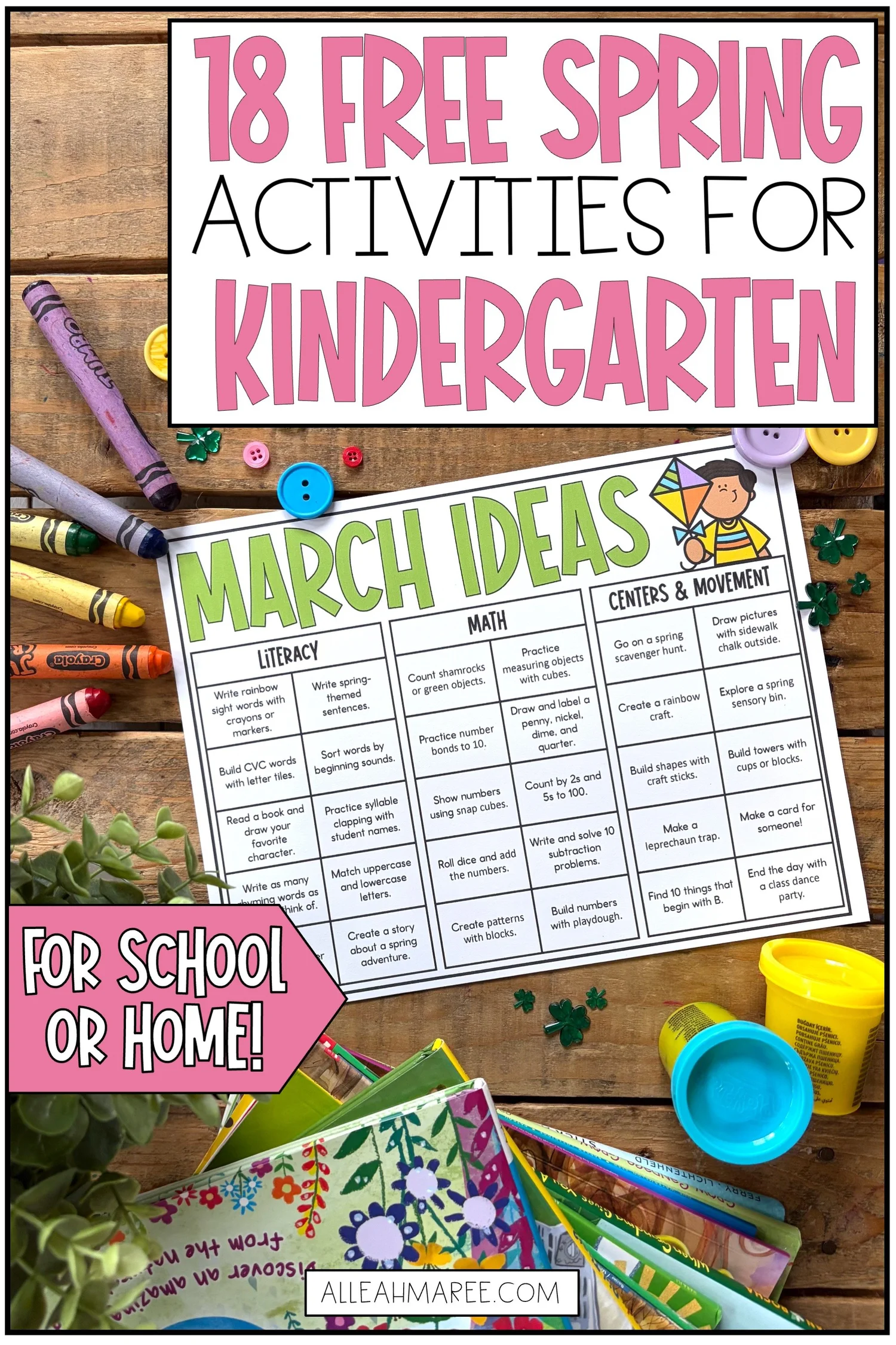 Spring Grade R Activity 18 Spring Free Activities for Kindergarten and First Grade — Alleah Maree