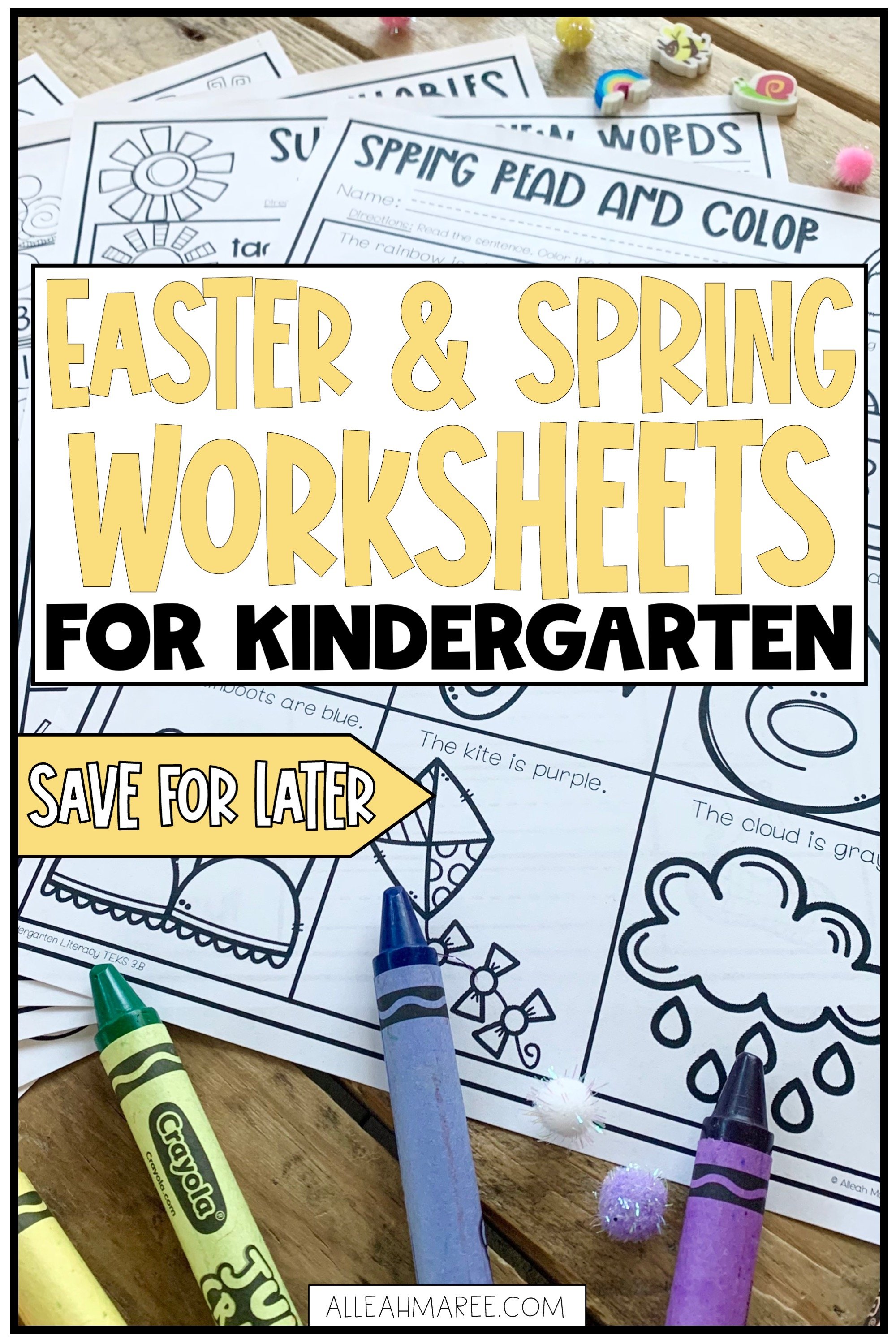 Easter and spring worksheets for preschool and kindergarten