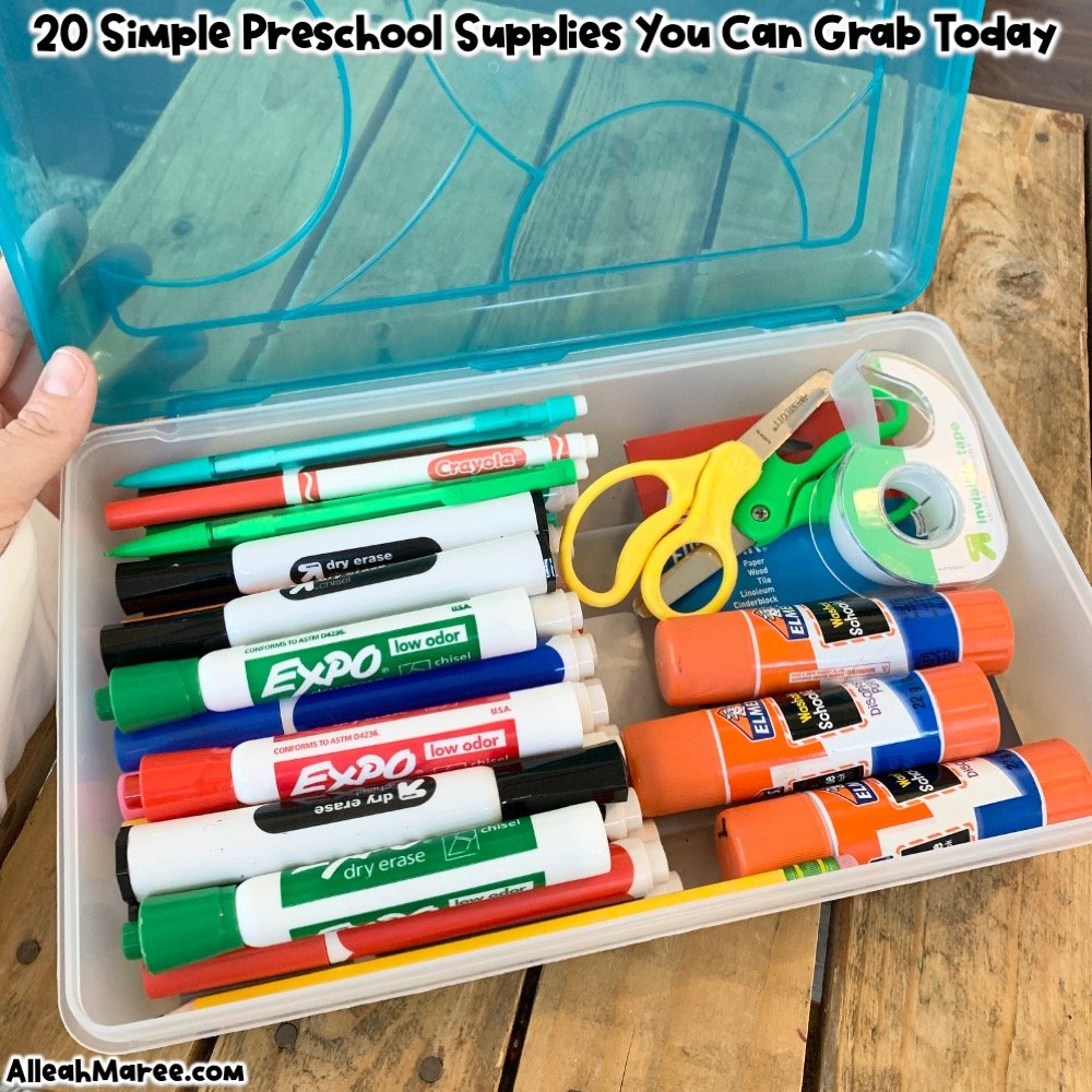 20 Simple Preschool Supplies You Can Grab Today — Alleah Maree