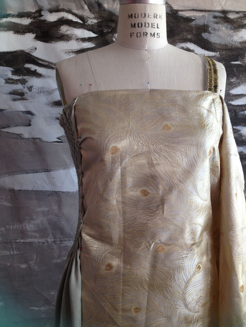 Starting the Drape of the Gown