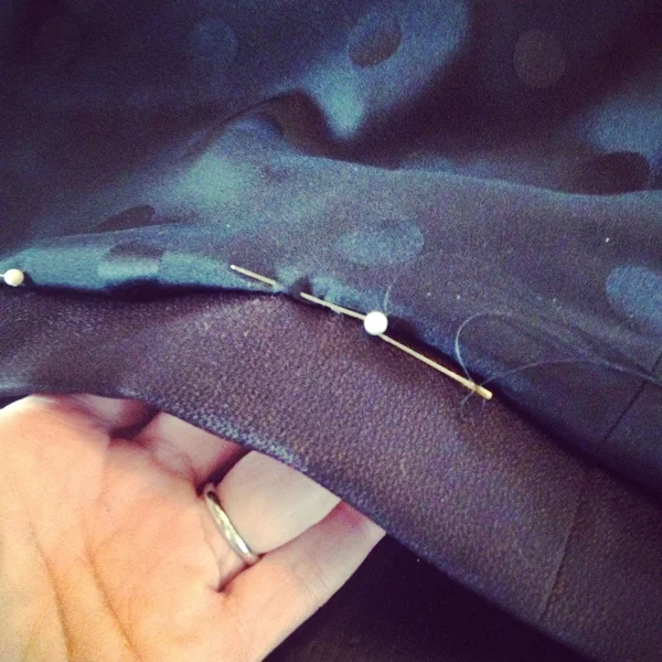 Hand Stitching the Lining