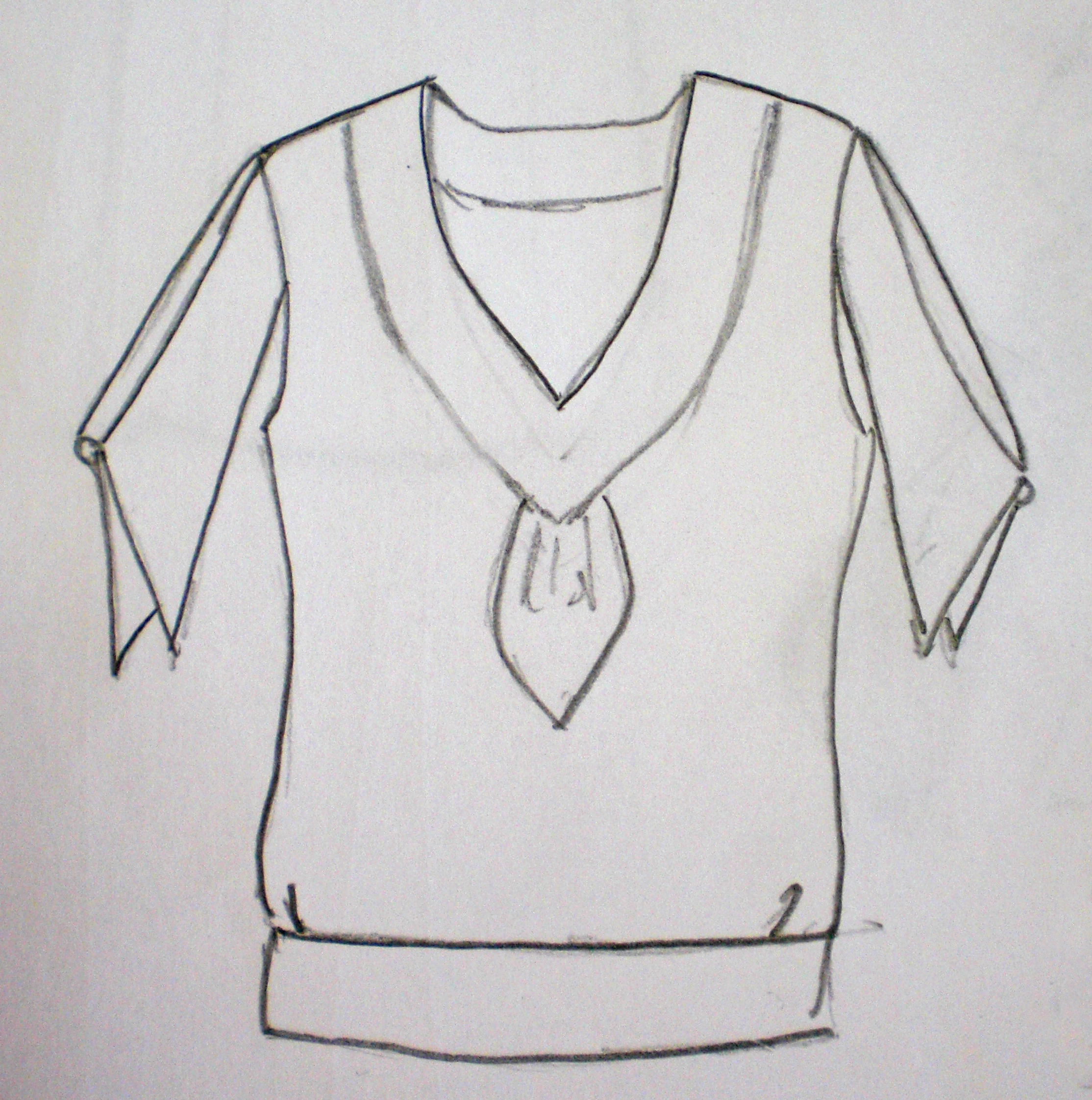I sketched this after watching Series 2 episode 3 (Dead Man's Chest). I remember more clearly about this blouse after listening to The Miss Fisher Philes podcast where they discuss this episode, making reference to Miss Fisher wearing more separates than dresses in the episode.