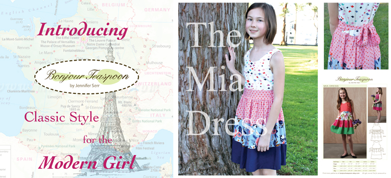 The Sewing Room Blog Bonjour Teaspoon Sewing Patterns The Mia Dress For Tweens