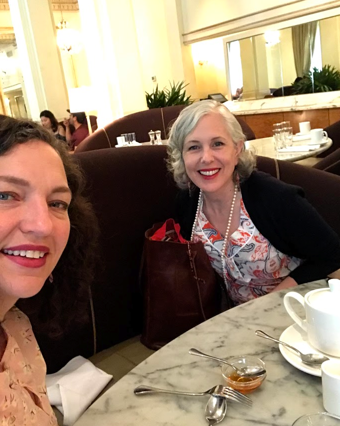 Angie and I breakfasting at Gracie's The wonderful restaurant at the Hotel Deluxe