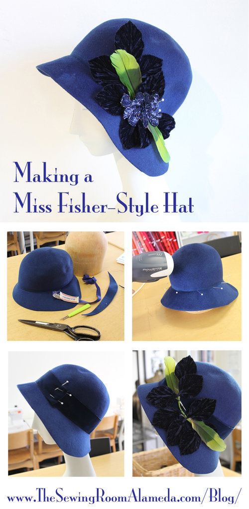 The Sewing Room Vintage Style Sewing and Fashion Blog - Creating a Miss  Fisher style hat by Upcycling a Vintage 1970's hat