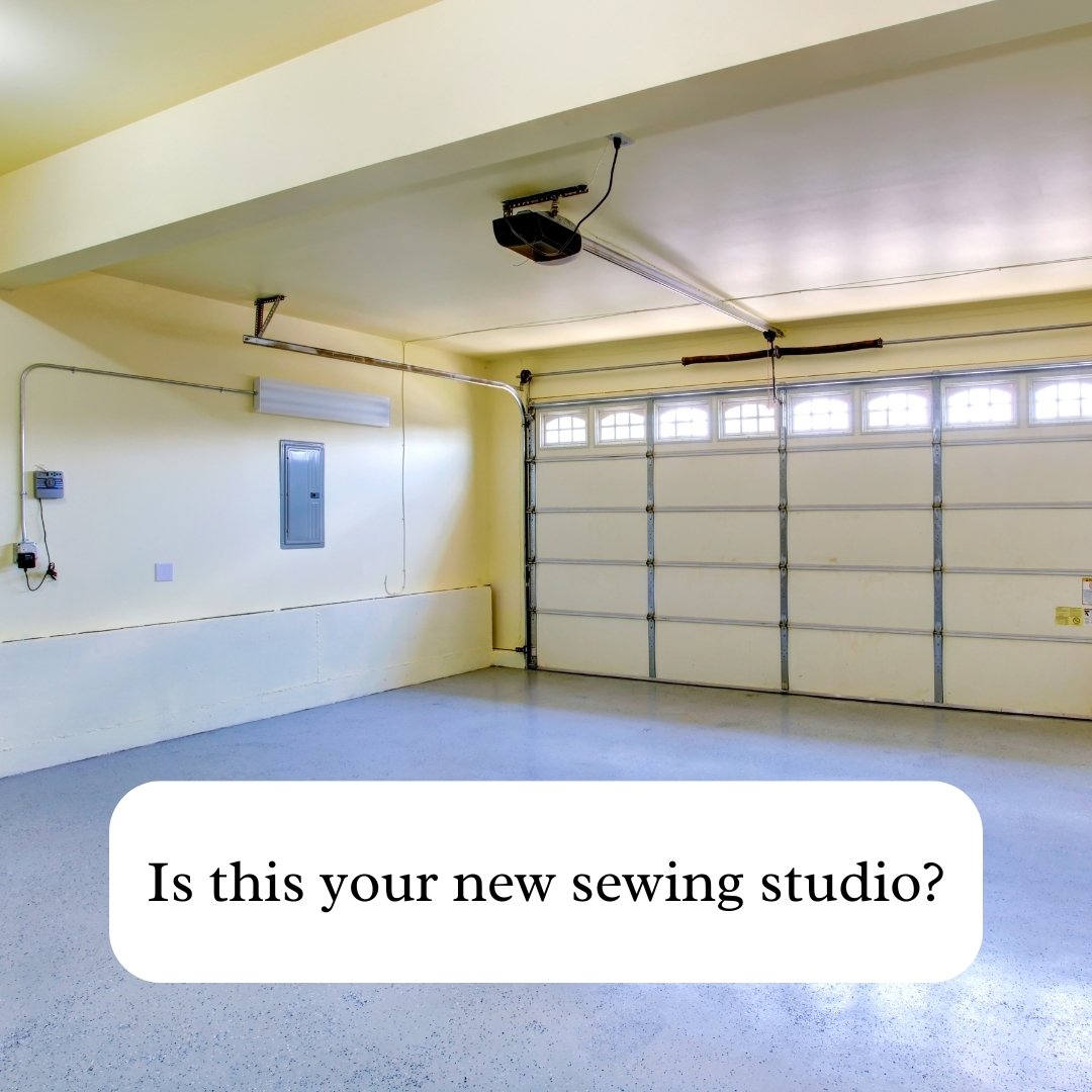 You may see a garage, but I see a sewing studio opportunity. After all, I started my business, The Sewing Room out of my own garage many years ago. 

Transforming a garage into a sewing/flex room not only maximizes unused space but also breathes new 
