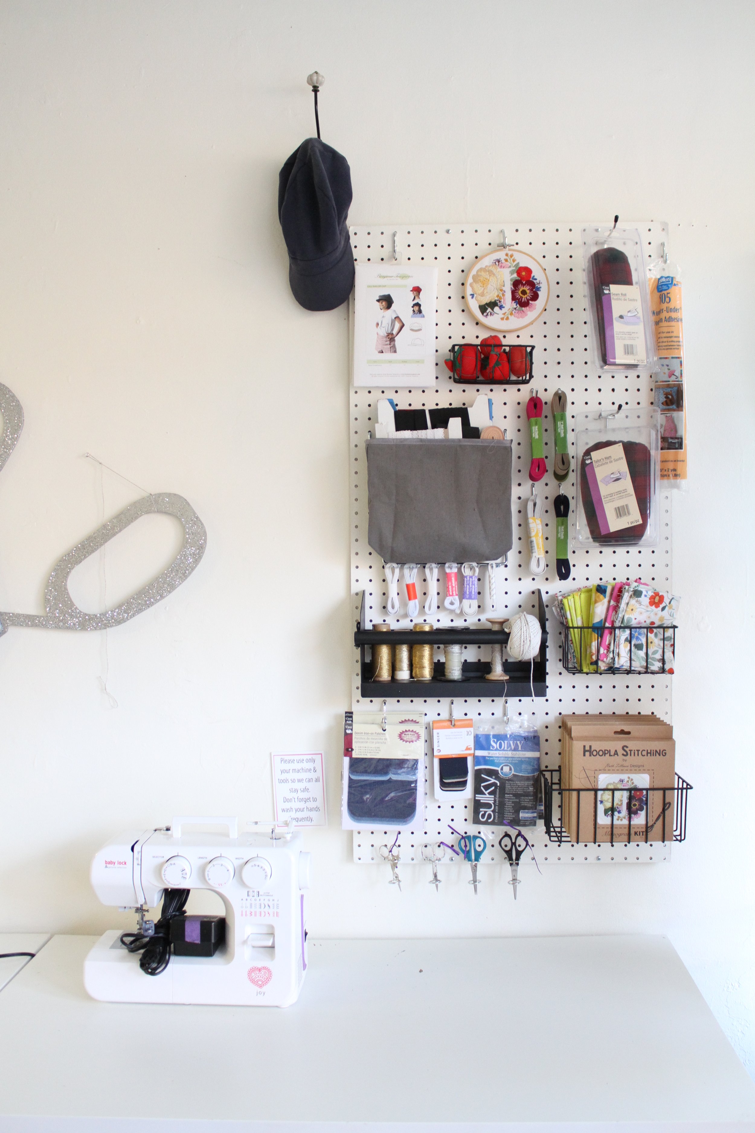 Pegboard Set with Accessories for Craft Room Organizing – MadamSew