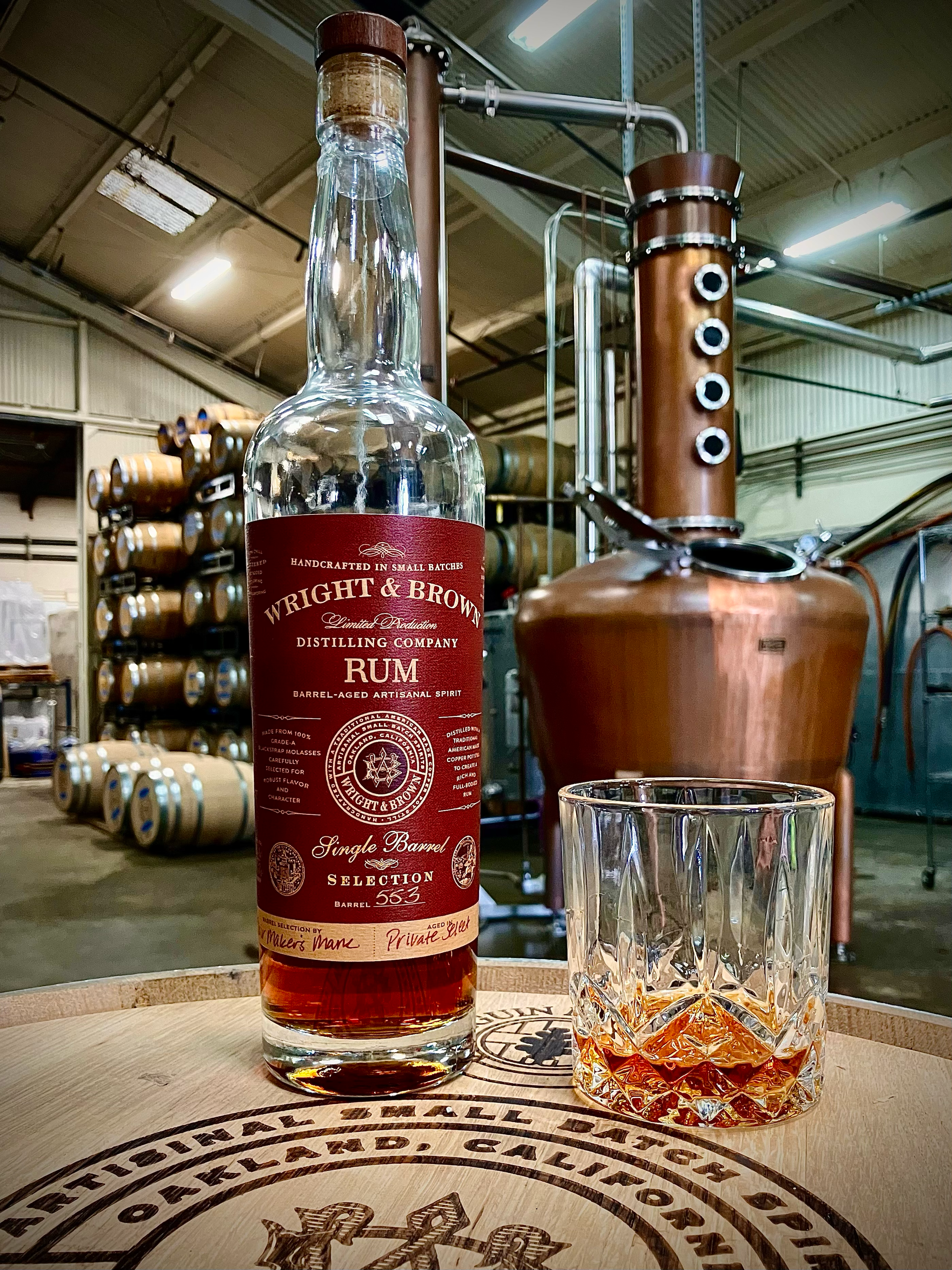 tobacco rum Elixir Hogo Rum Single Barrel #553 — Wright & Brown Distilling Co