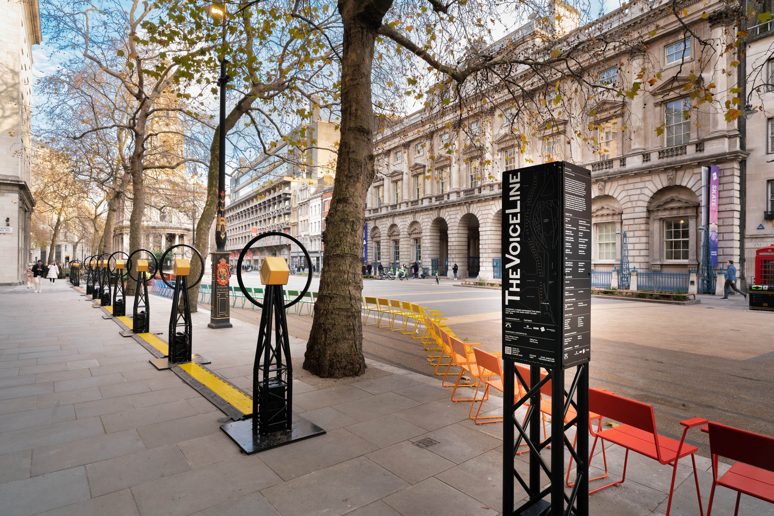 The VoiceLine sound installation, The Strand, London