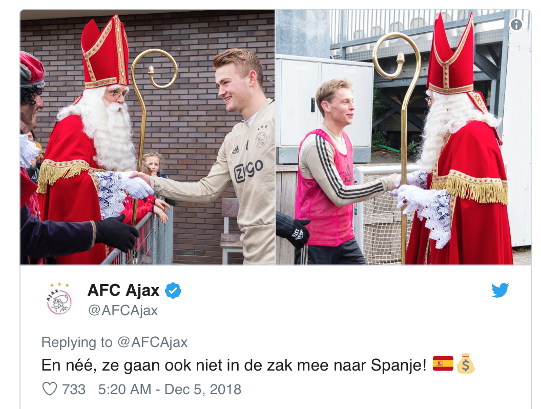 Translation: “And no, they won't be going to Spain with us either"