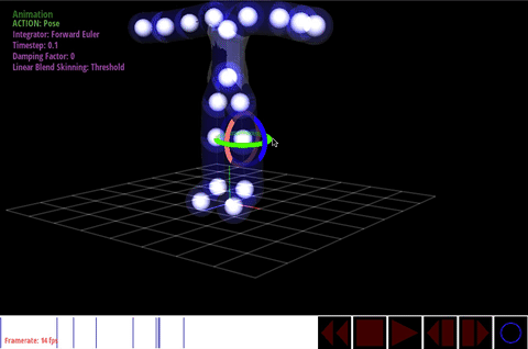 Linear blend skinning