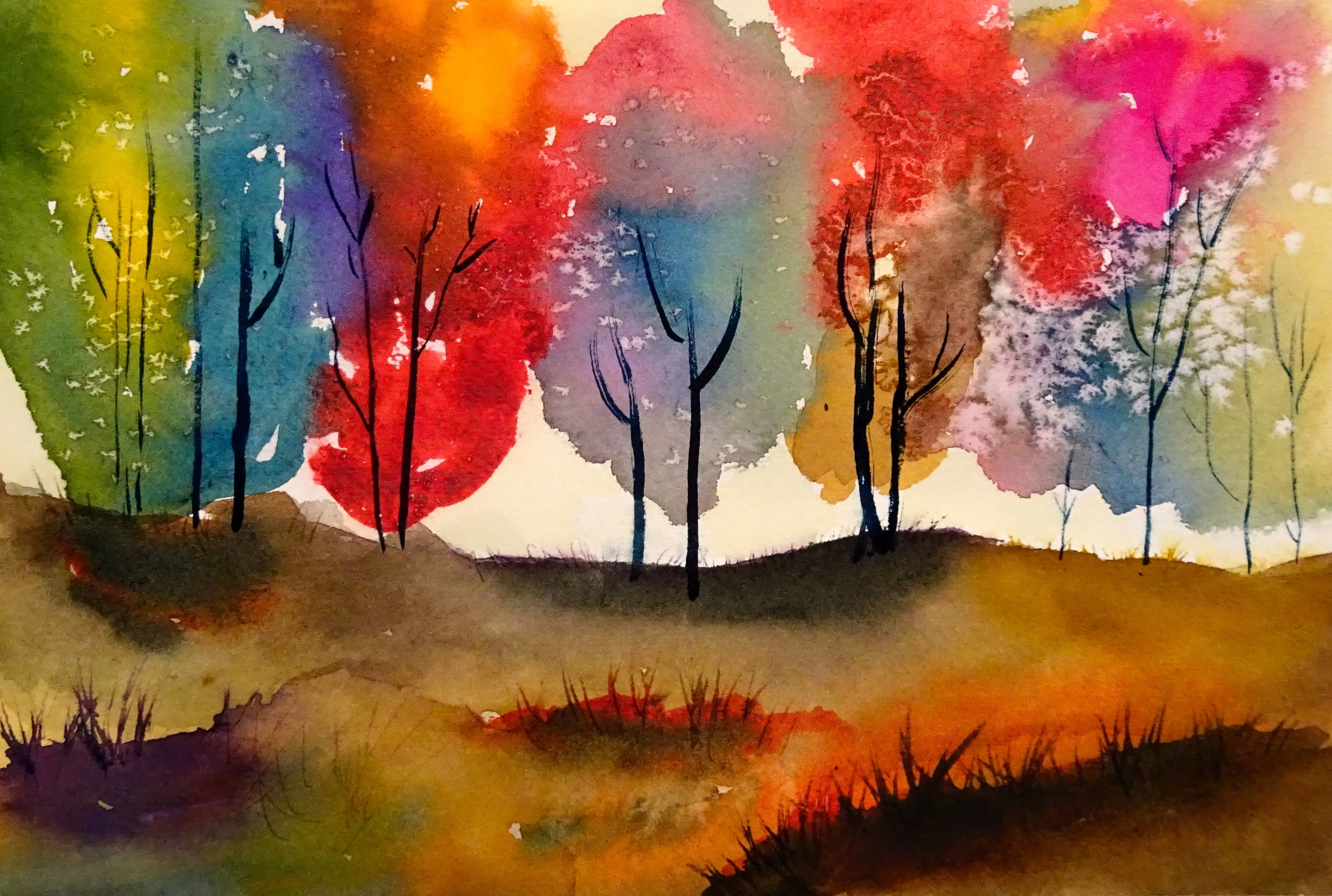 Autumn Trees Ablaze