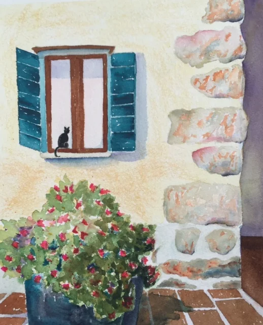 Cat in Villa Window