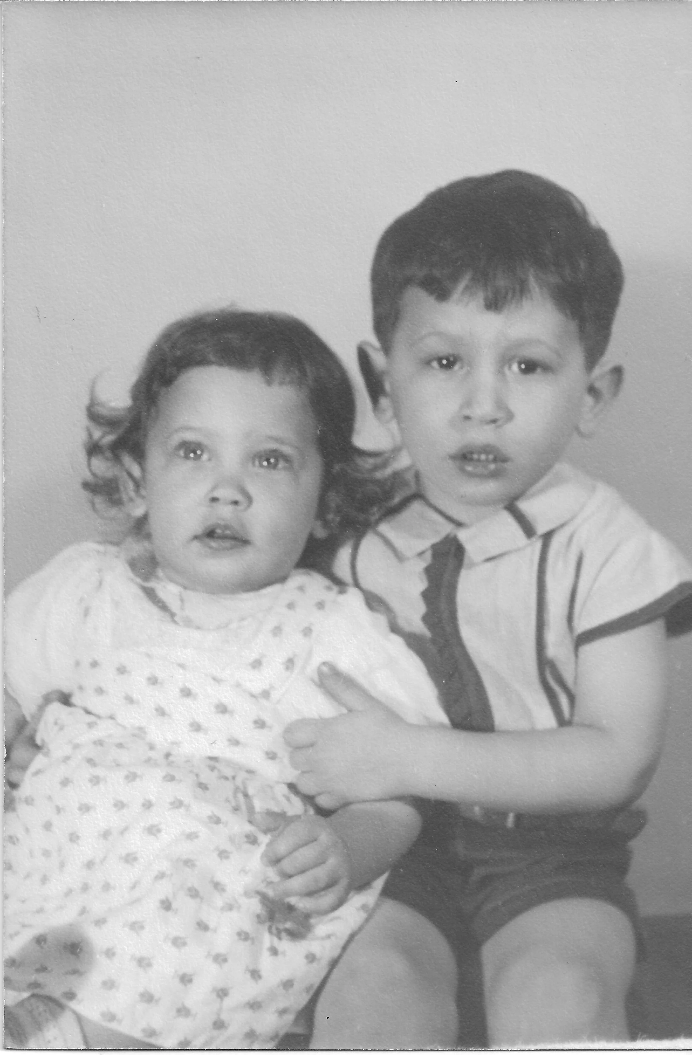 Baby sister Linda, with David ca. 1947