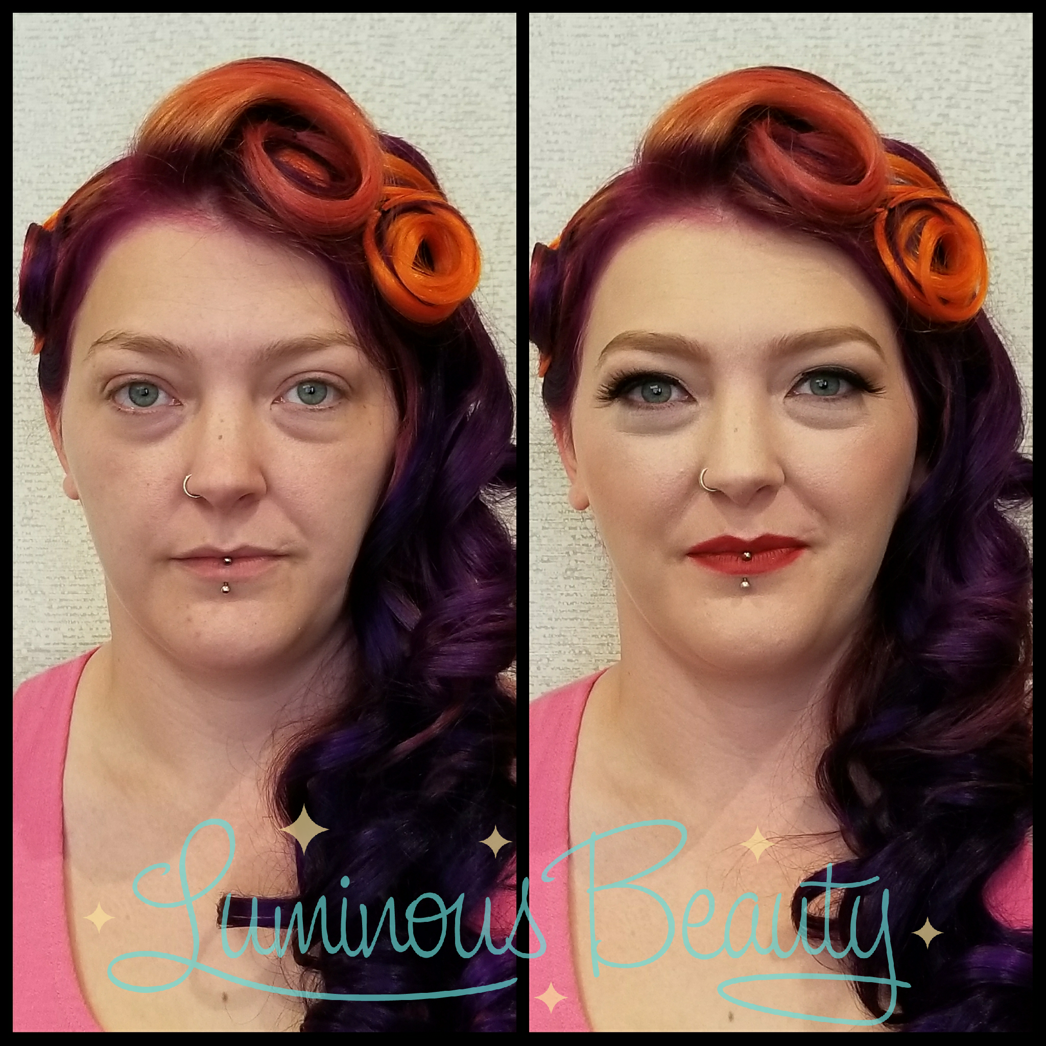 Bridal Pinup Makeup with Mink Lashes. Luminous Be.png