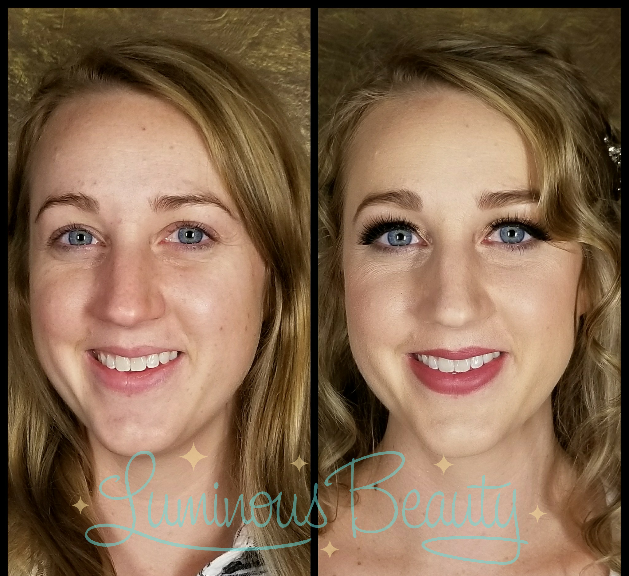 Soft and Picture Perfect Airbrush Makeup. Bridal Makeup with Cruelty-Free Mink False Lashes. Luminous Beauty Makeup Artist. Luminous Beauty Hairstylist..png