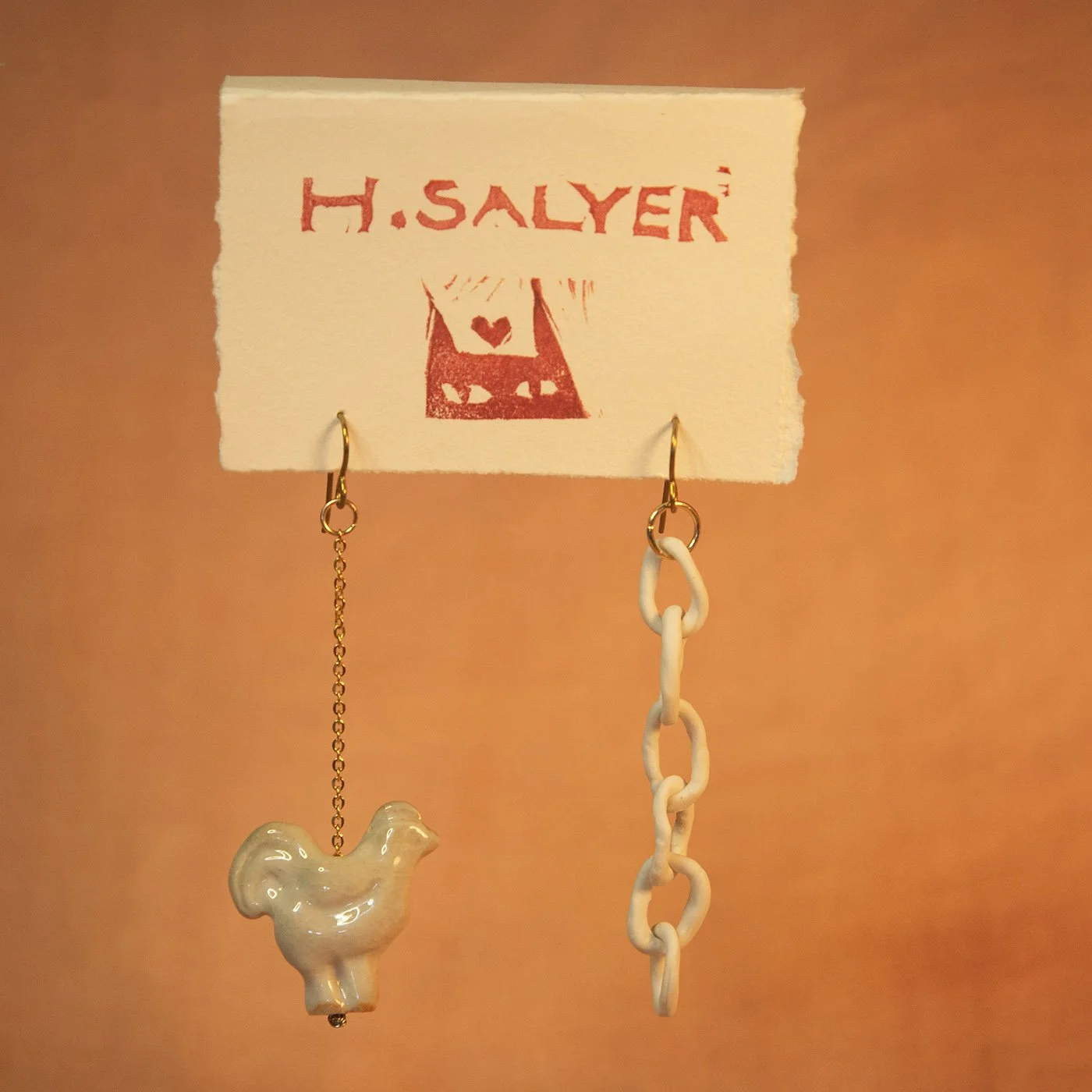 rooster porcelain chain earrings.jpg