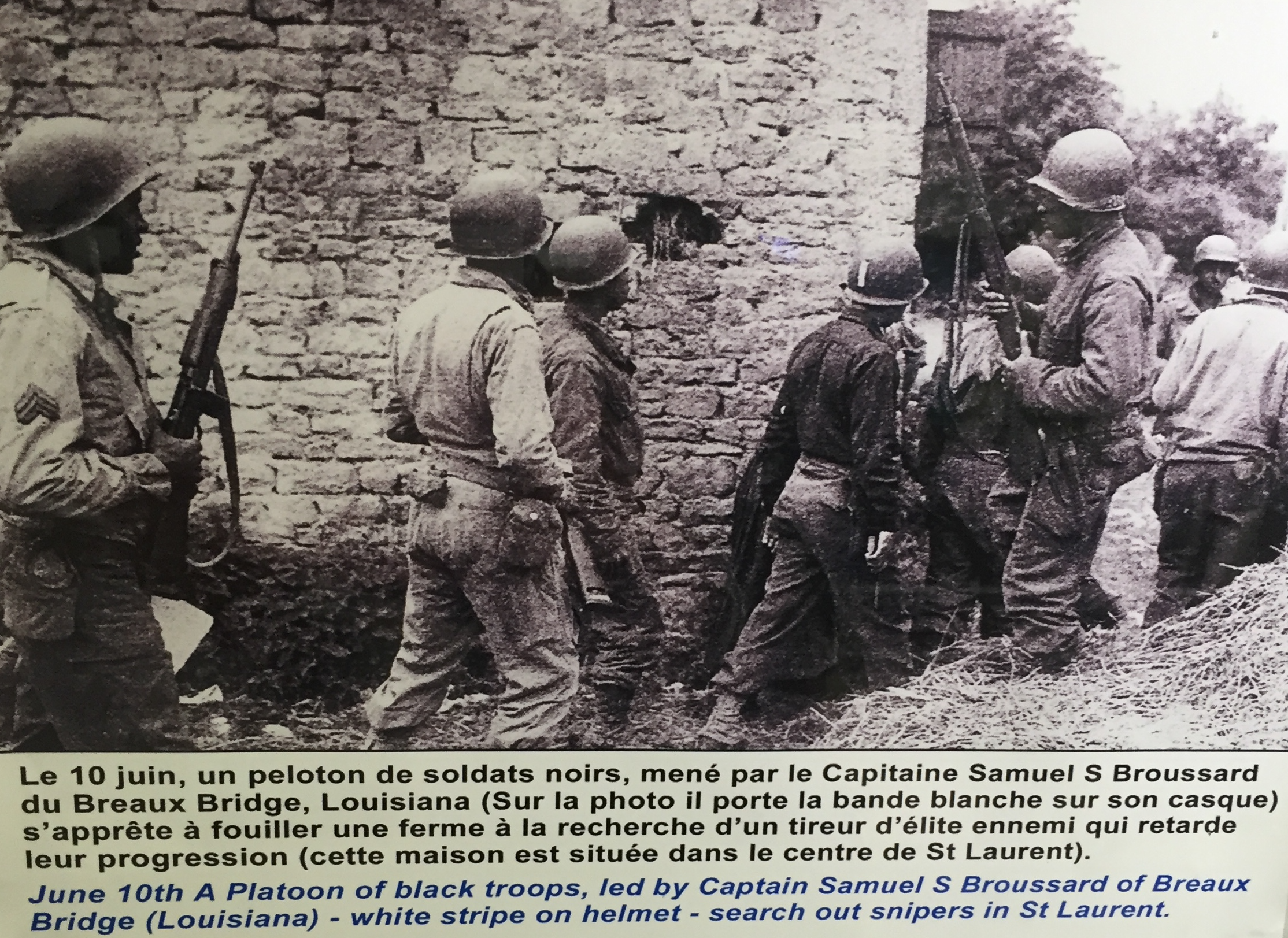 One of the few mentions of black soldiers in Normandy.