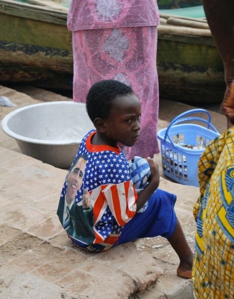 Young Ghanaian child in a fishing town, 2009, one year after Obama was elected