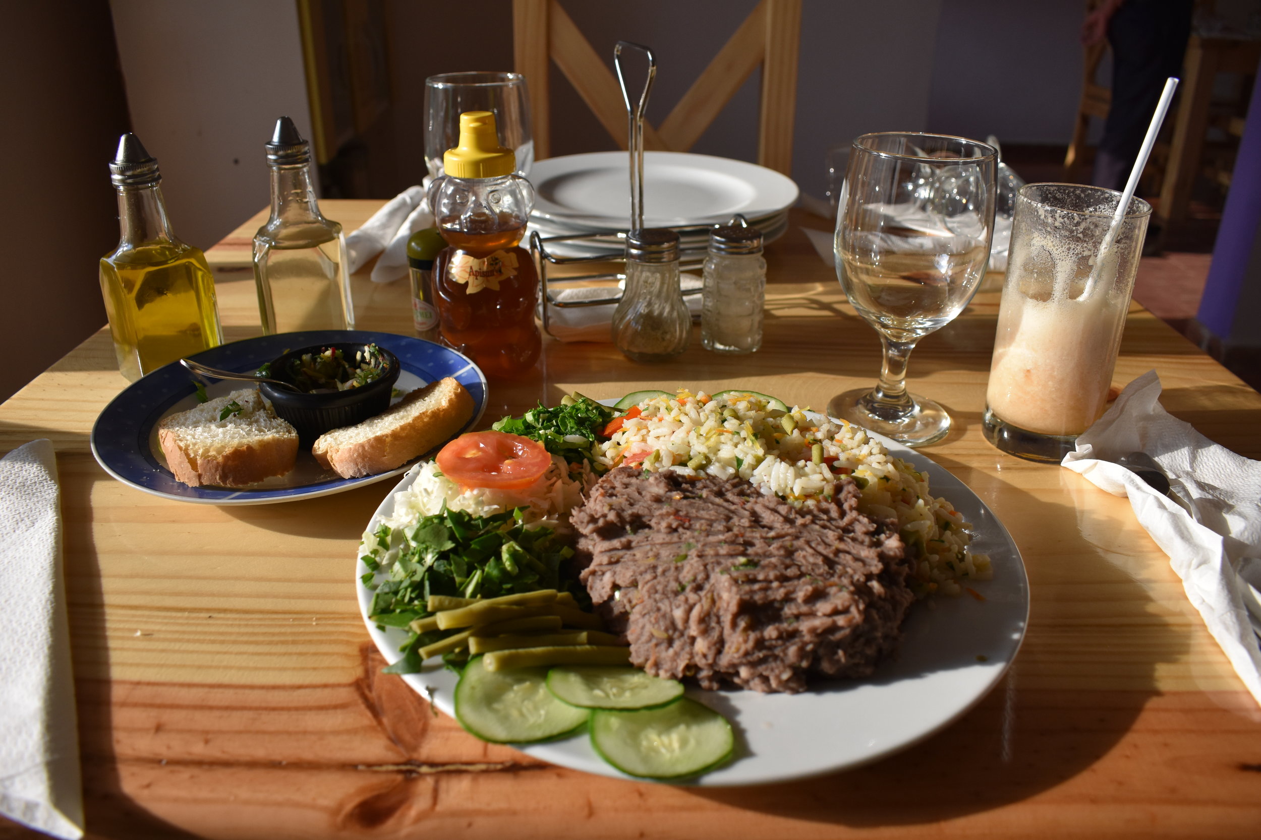 Delicious food in Viñales, Cuba - at $6, the meal was on the more expensive side