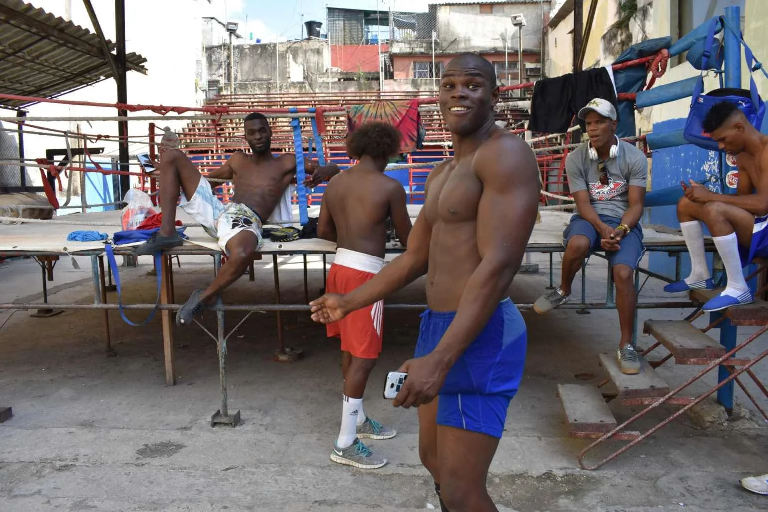 A bunch of the boxers (jacked monsters) at Gimnasio de Boxeo Rafael Trejo in Havana, Cuba