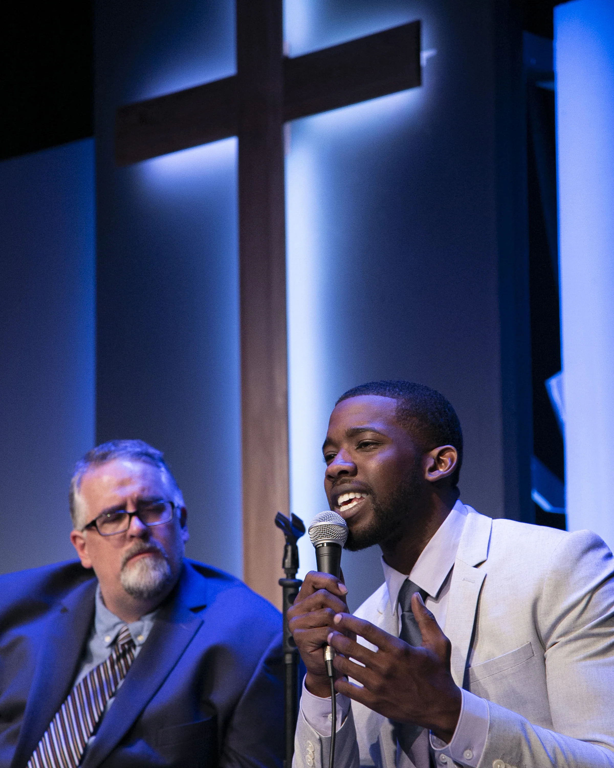 Peter Hilton (Pastor Paul), Jeff Rolle Jr. (Associate Pastor Joshua)